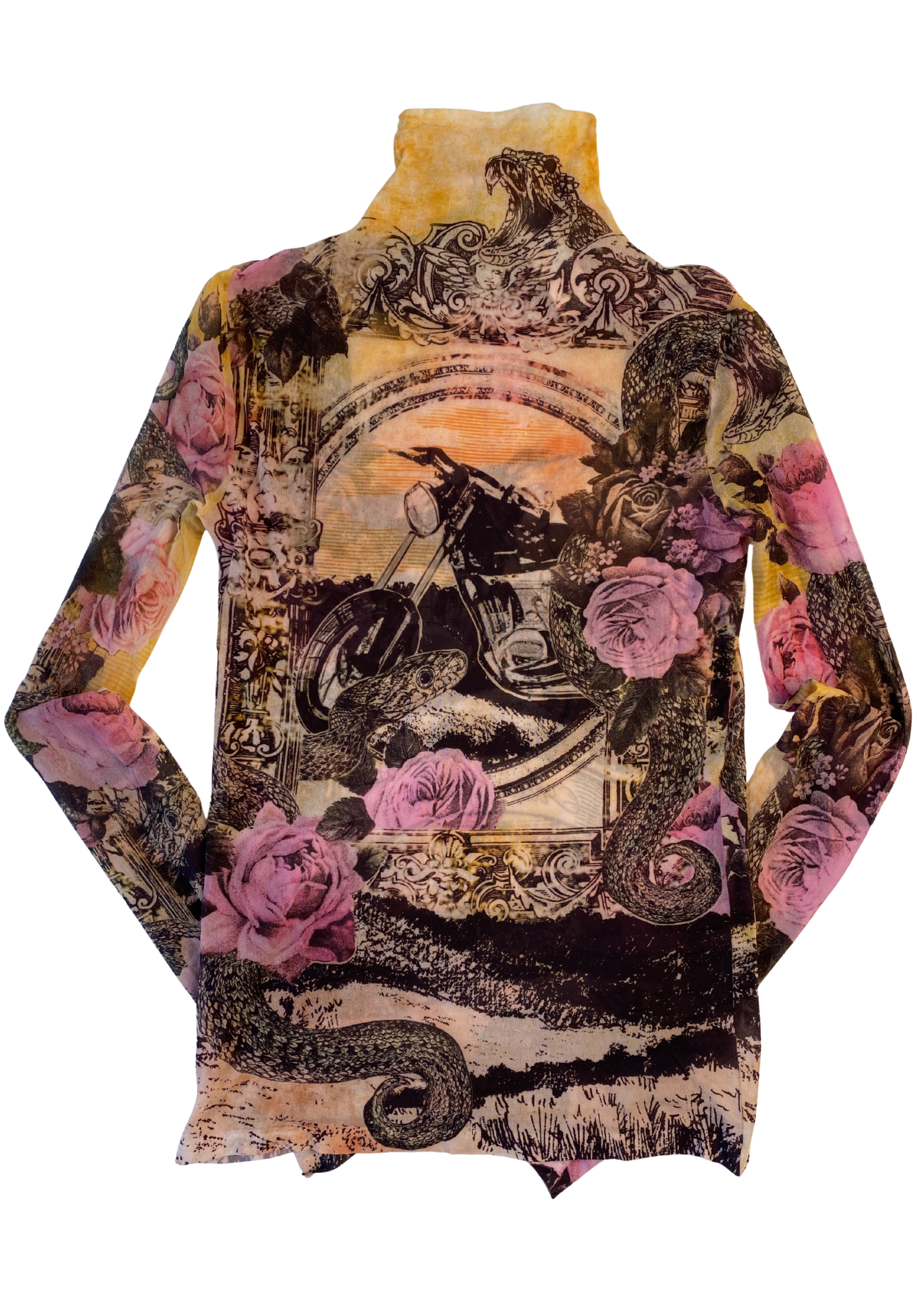 ACNE STUDIOS Moto Print Stocking Turtleneck