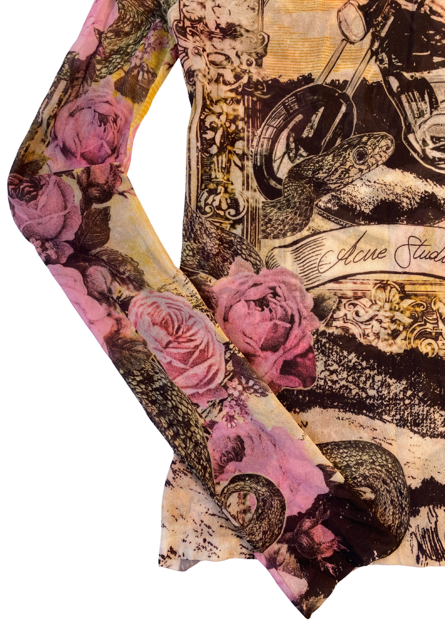 ACNE STUDIOS Moto Print Stocking Turtleneck