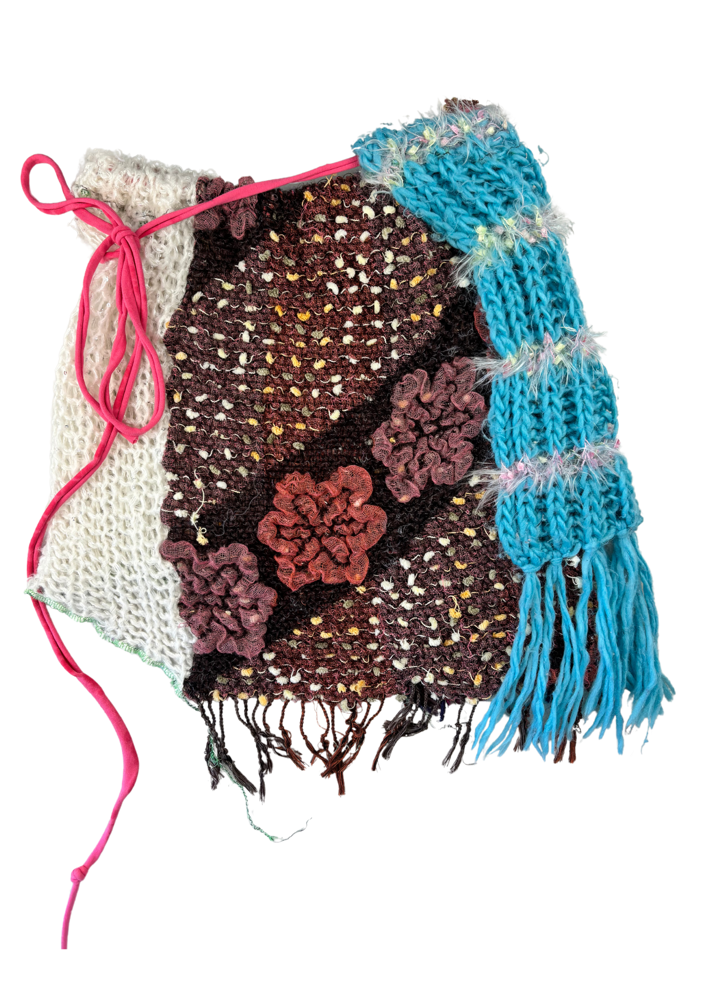 EGG LEMON Patchwork Knit Wrap Skirt