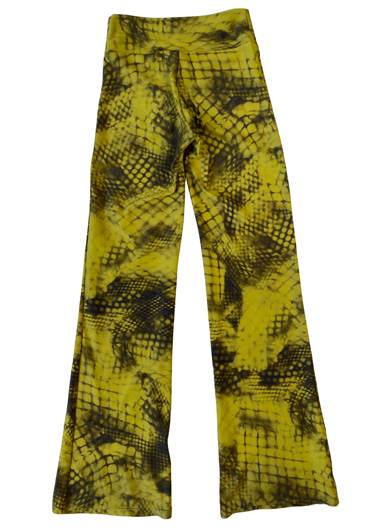 KARLALAIDLAW (AS IS) Fishnet Print Low Rise Flare