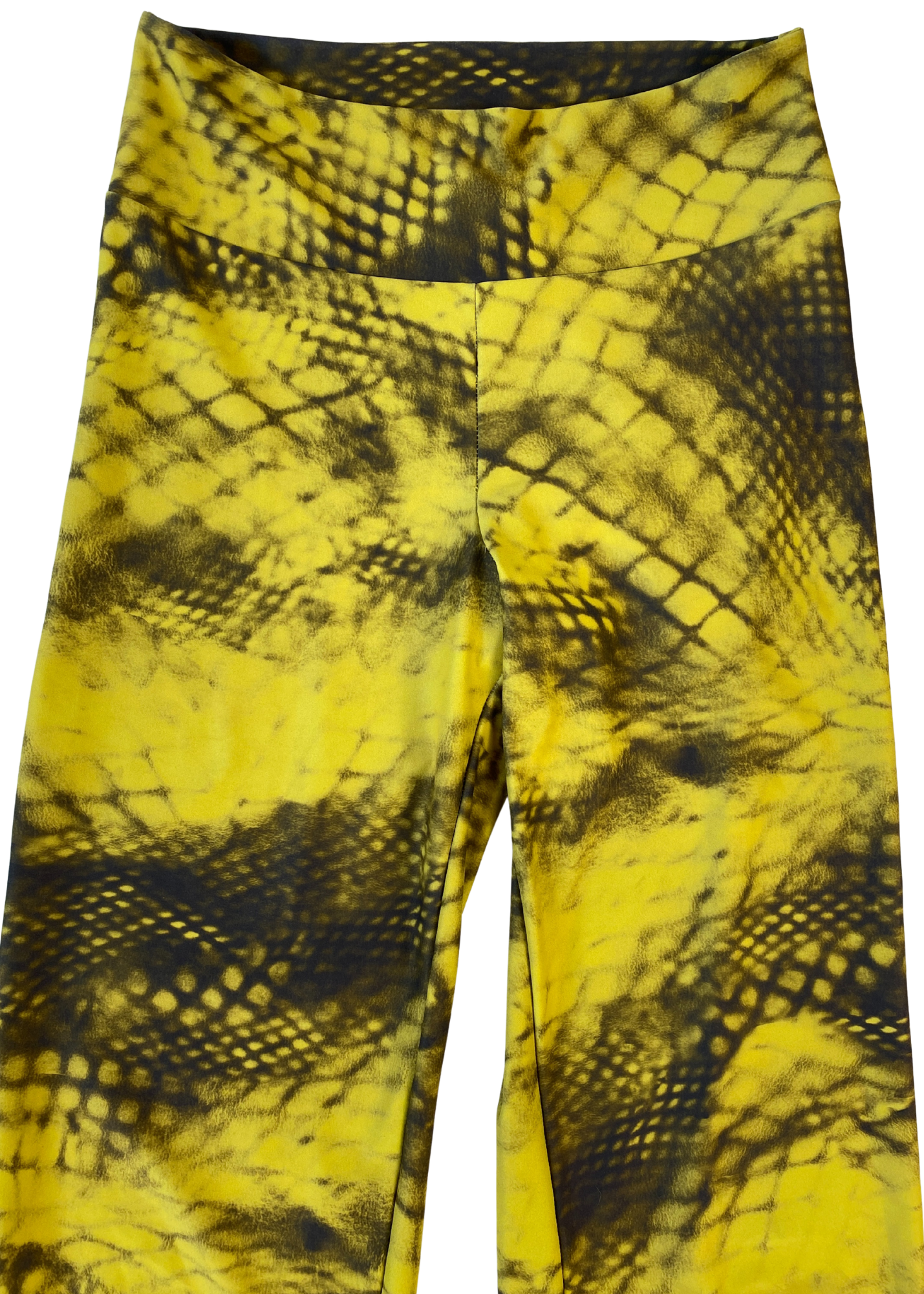 KARLALAIDLAW (AS IS) Fishnet Print Low Rise Flare
