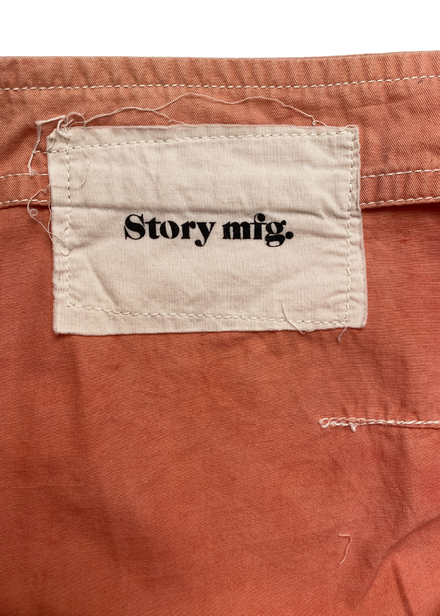 STORY MFG Contrast Stitch Midi Skirt