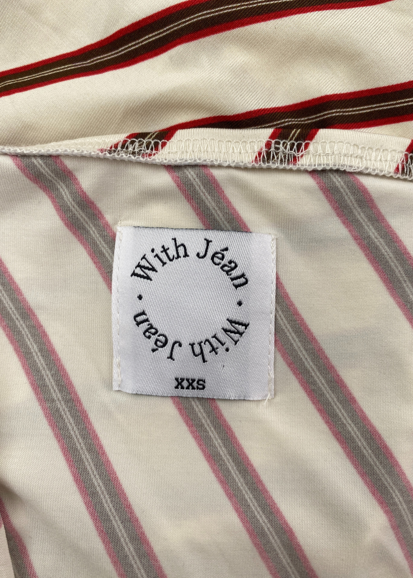 WITH JEAN 'Maeve' Stripe Handkerchief Midi Skirt