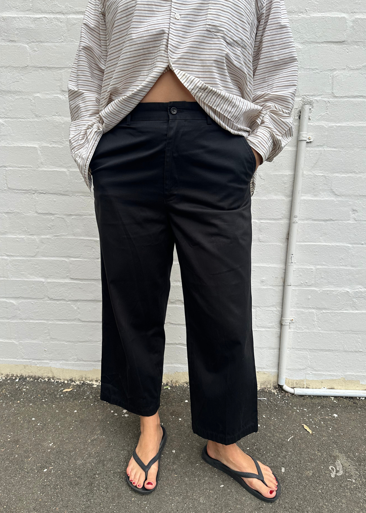 COMME DES GARCONS HOMME 2017 Cotton Wide Leg Pants