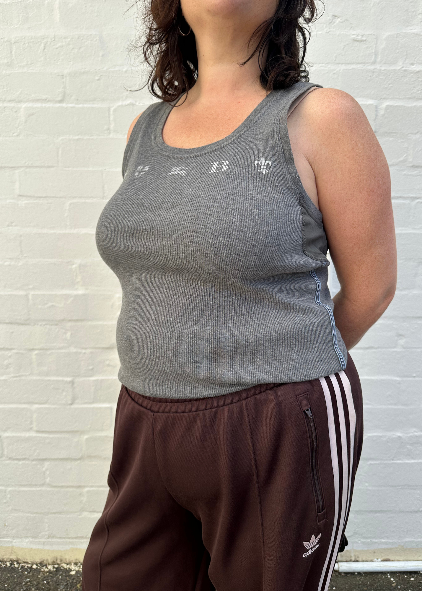 BURBERRY BLACK LABEL Emblem Print Tank