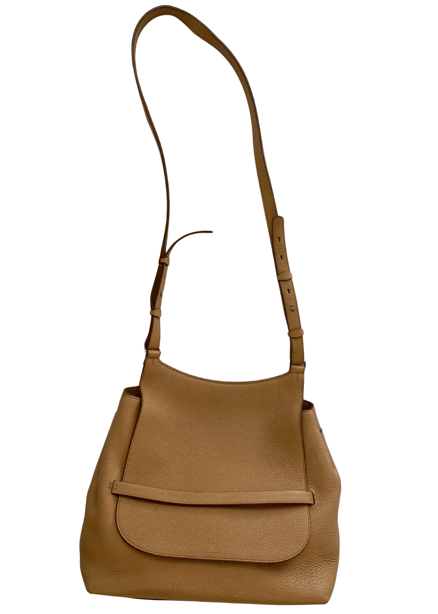 THE ROW (AS IS) 'Sideby' Pebbled Leather Flap Crossbody Bag