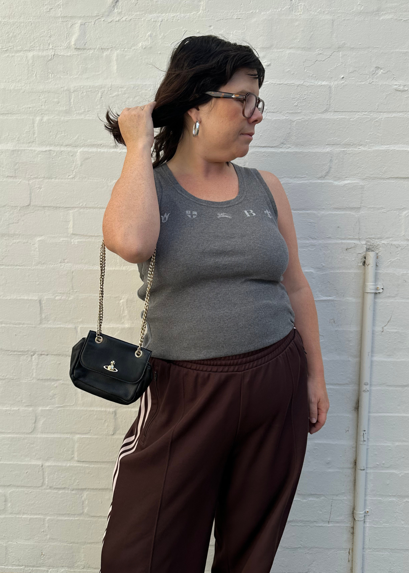 VIVIENNE WESTWOOD Leather Orb Gold Chain Mini Bag