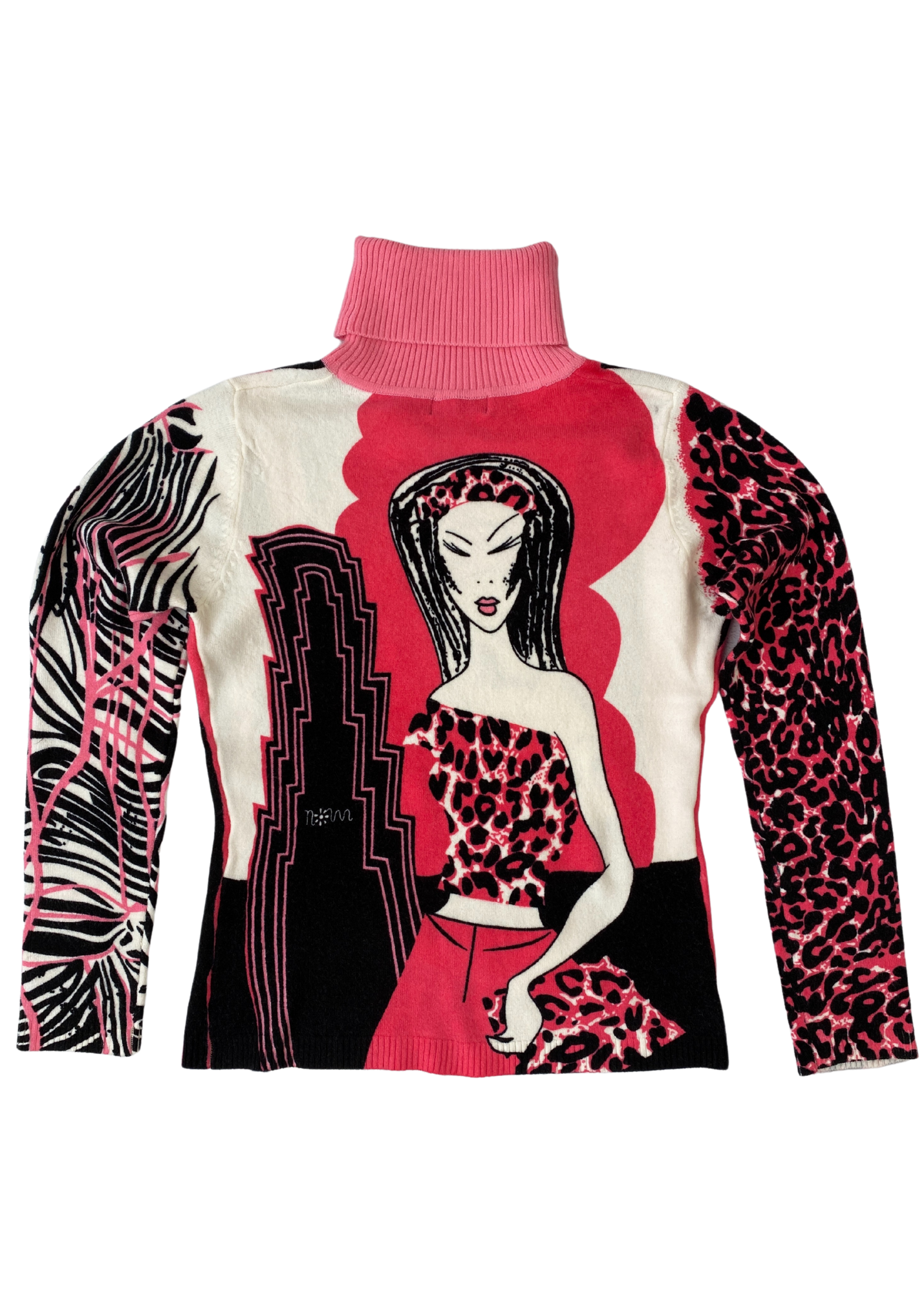 CUSTO BARCELONA Diva Pearl Beaded Turtleneck