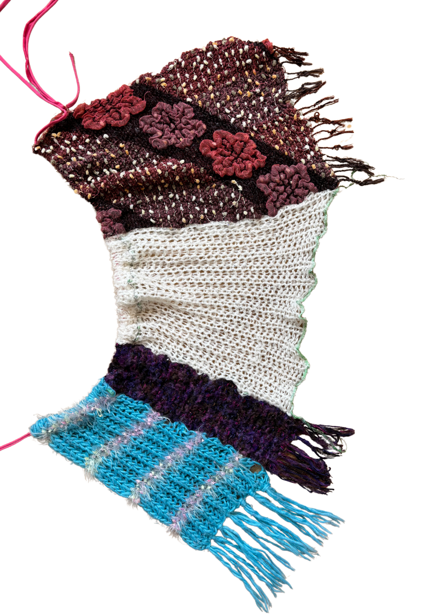 EGG LEMON Patchwork Knit Wrap Skirt