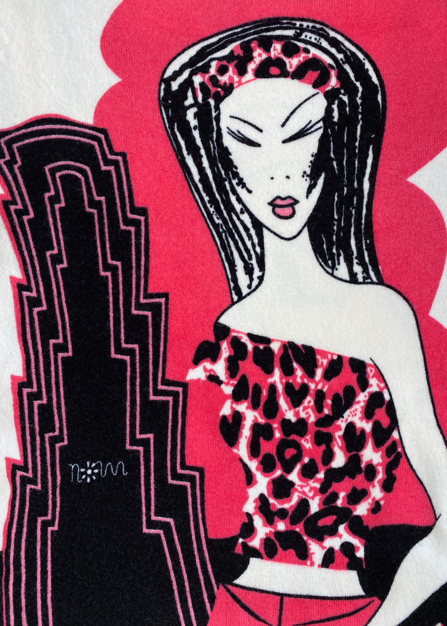 CUSTO BARCELONA Diva Pearl Beaded Turtleneck