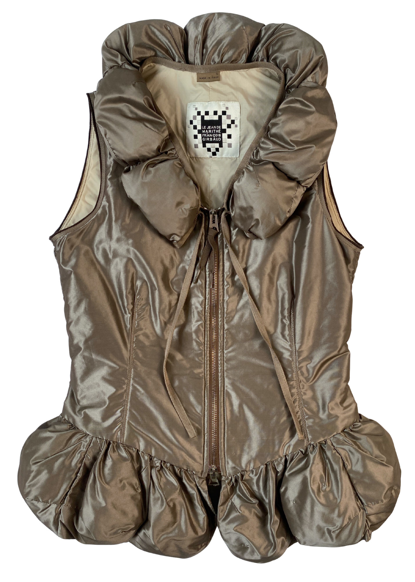 VINTAGE MARITHE FRANCOIS GIRBAUD (AS IS) Metallic Puffer Zip Vest