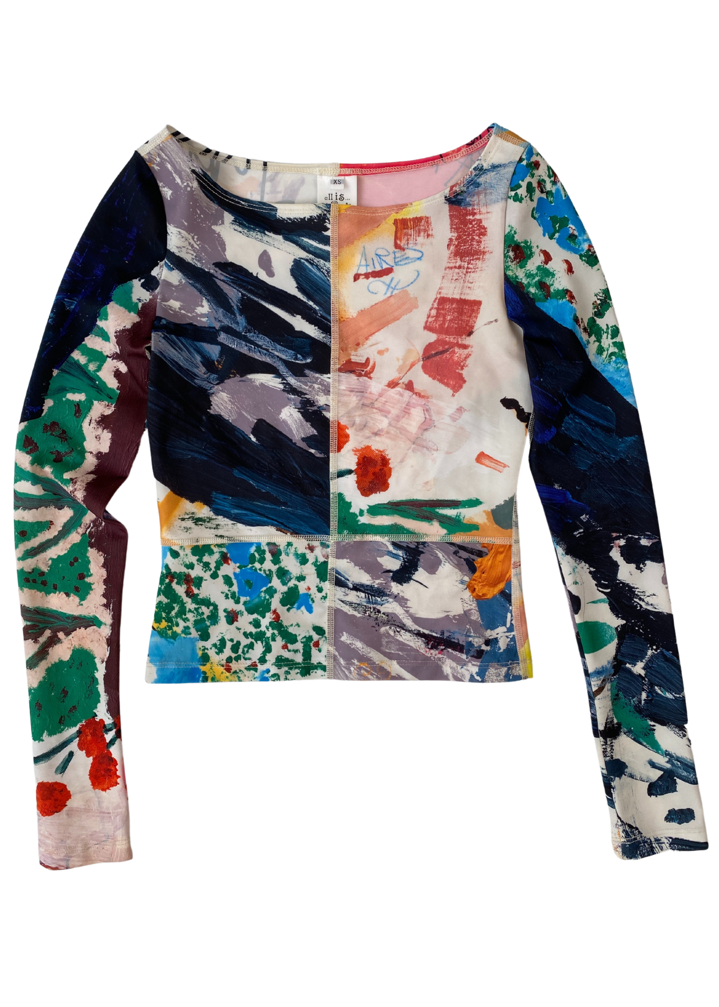 ALL IS A GENTLE SPRING Rainbow Flex Tapestry Long Sleeve