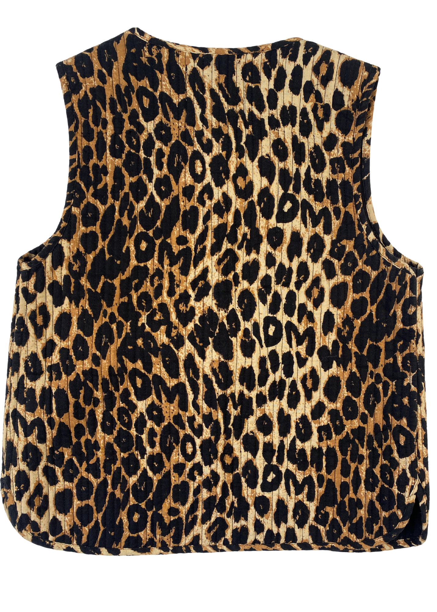 DAMSON MADDER Leopard Print Quilted Vest