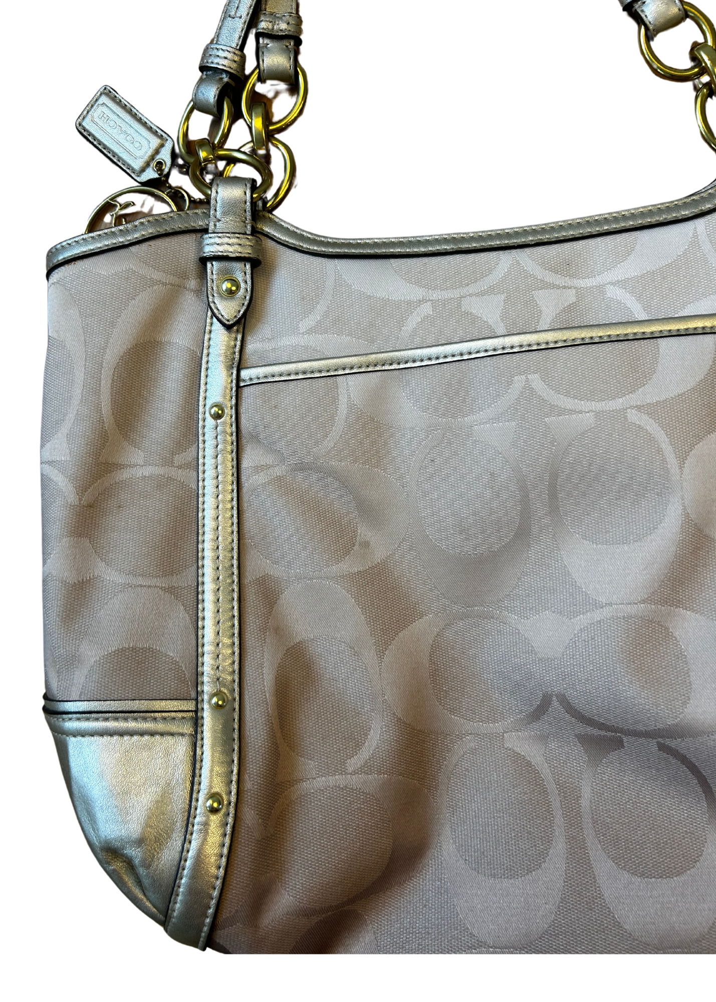 COACH (AS IS) 'Alexandra' Monogram Tote Bag