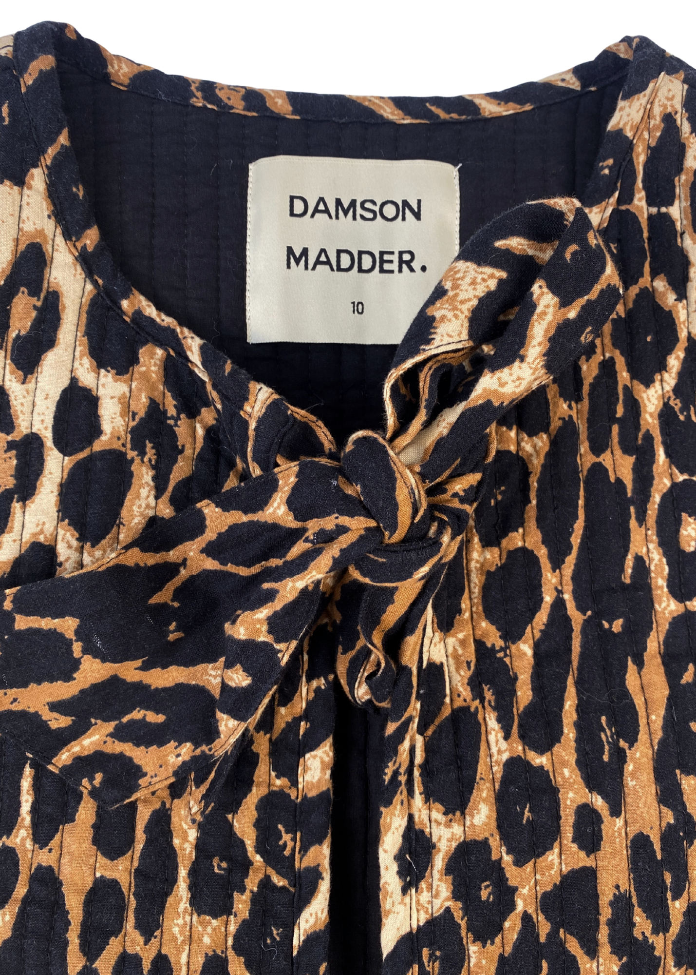 DAMSON MADDER Leopard Print Quilted Vest