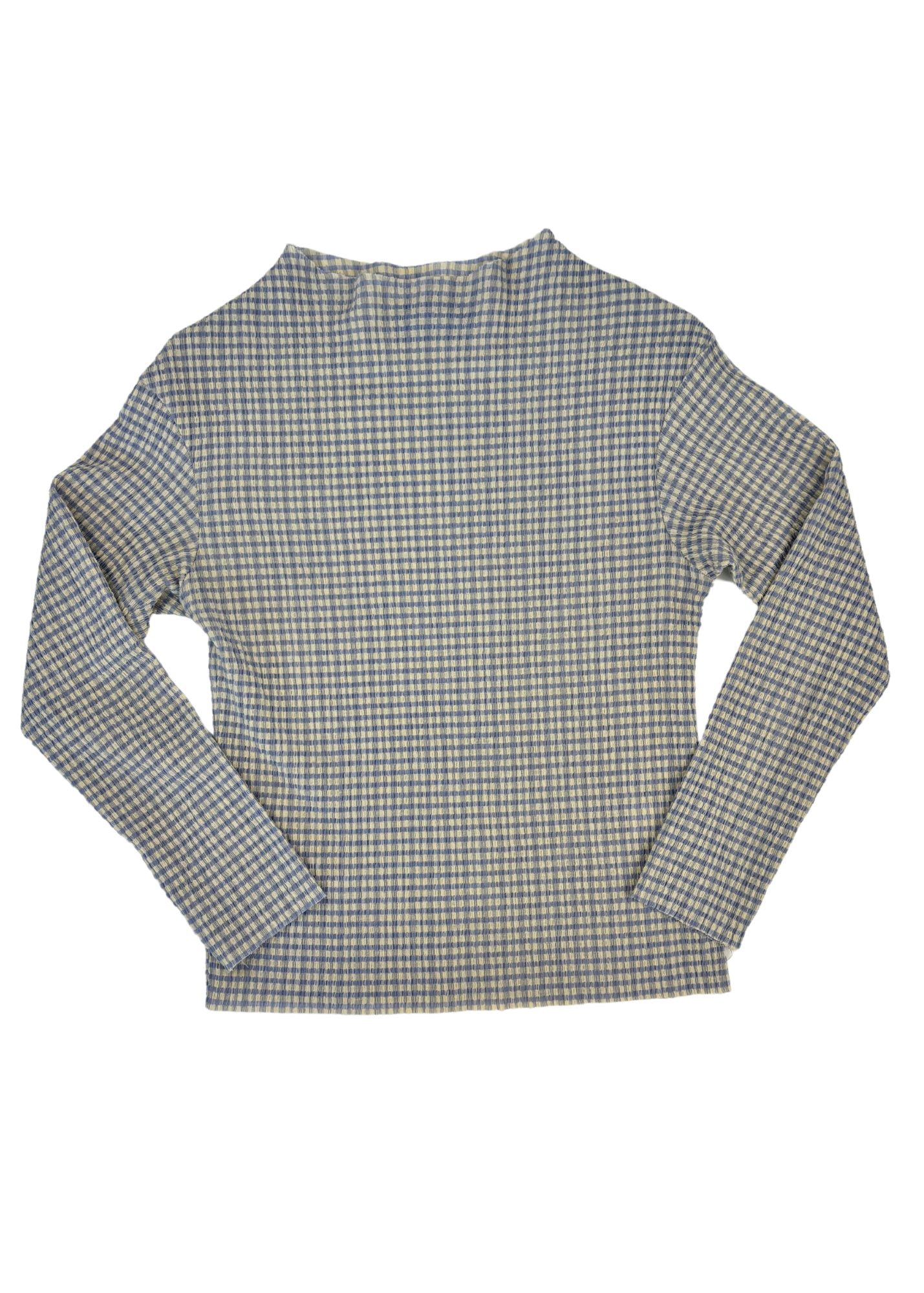 PERMANENT VACATION Gingham Seersucker Top