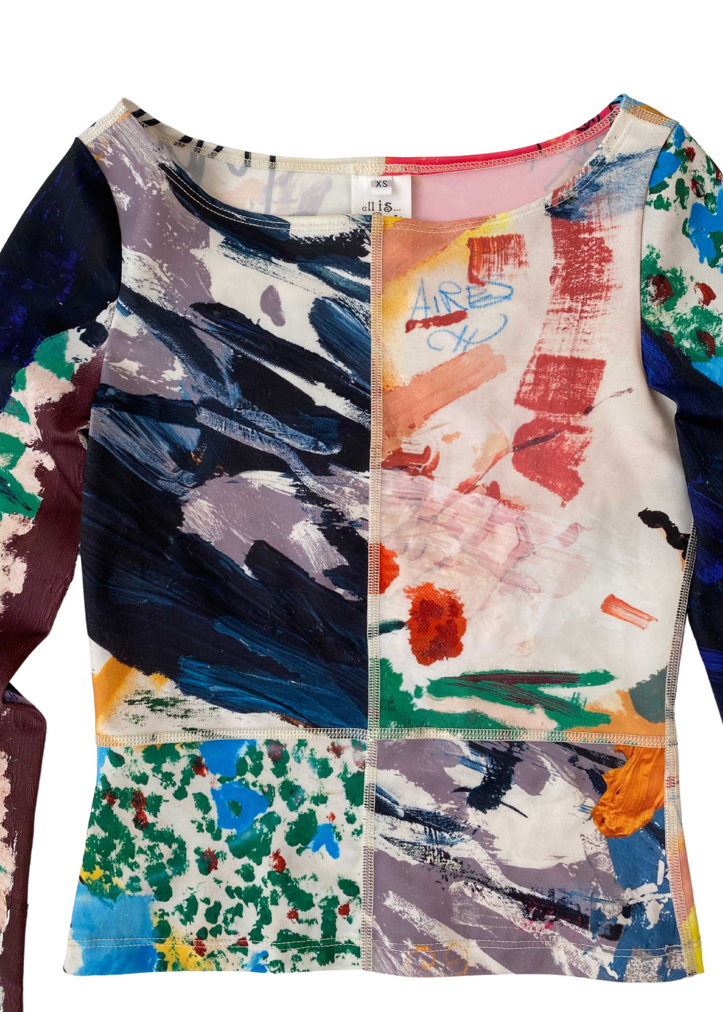 ALL IS A GENTLE SPRING Rainbow Flex Tapestry Long Sleeve