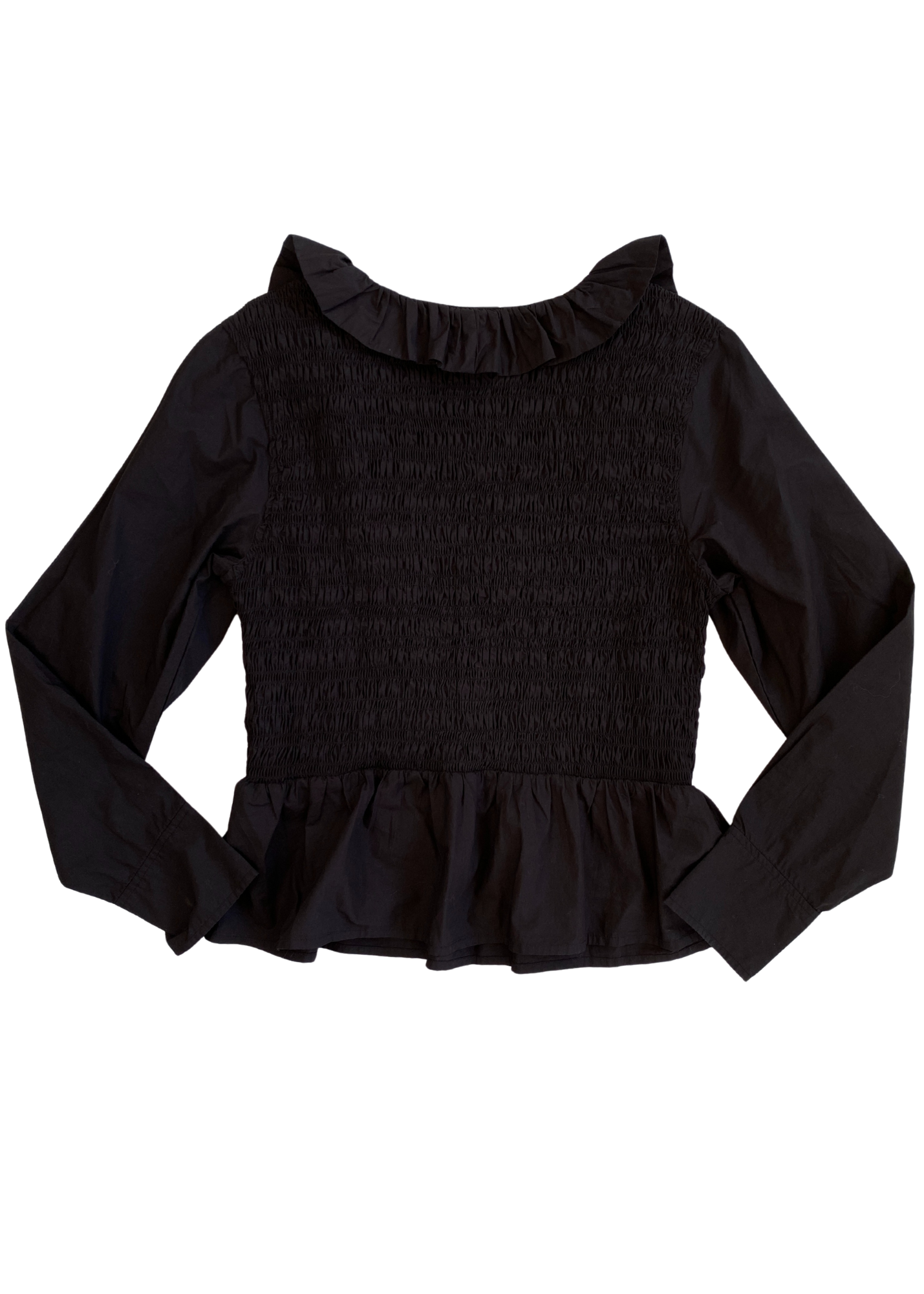 GANNI Ruched Long Sleeve Top