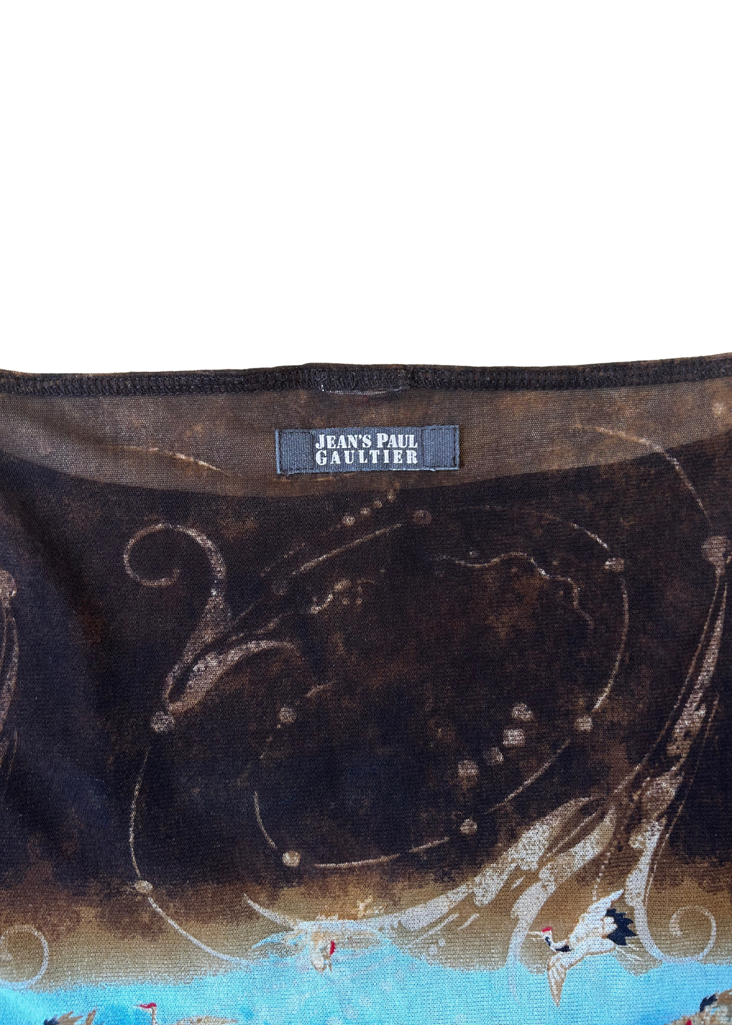 JEAN PAUL GAULTIER (AS IS) 90s Mesh Boat Neck Top