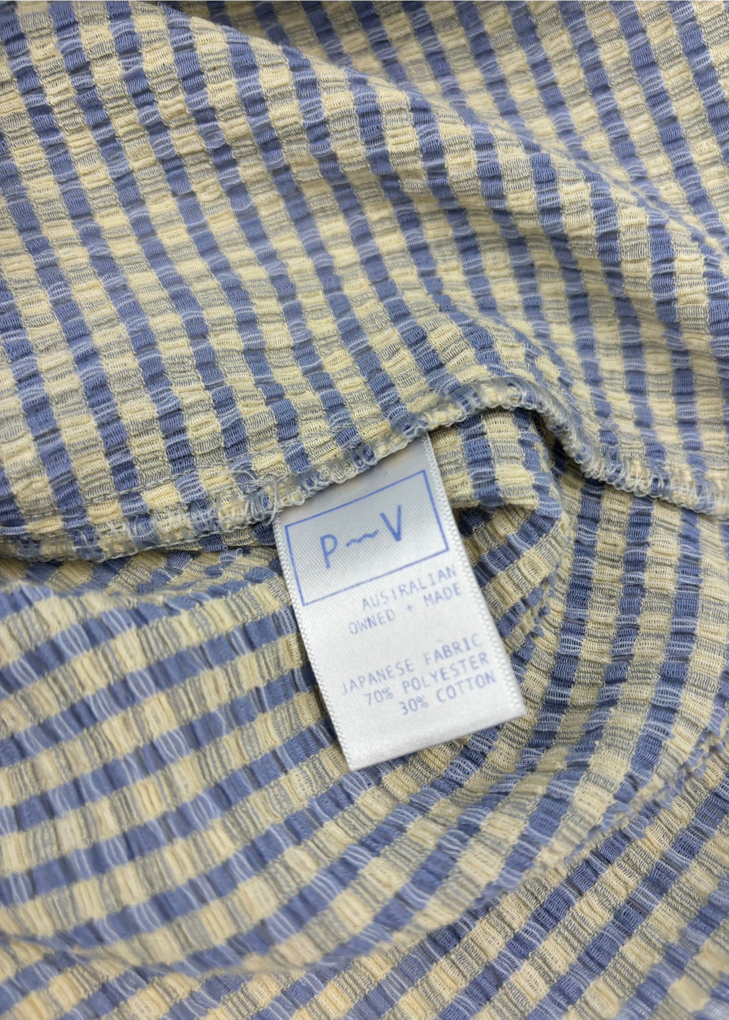 PERMANENT VACATION Gingham Seersucker Top