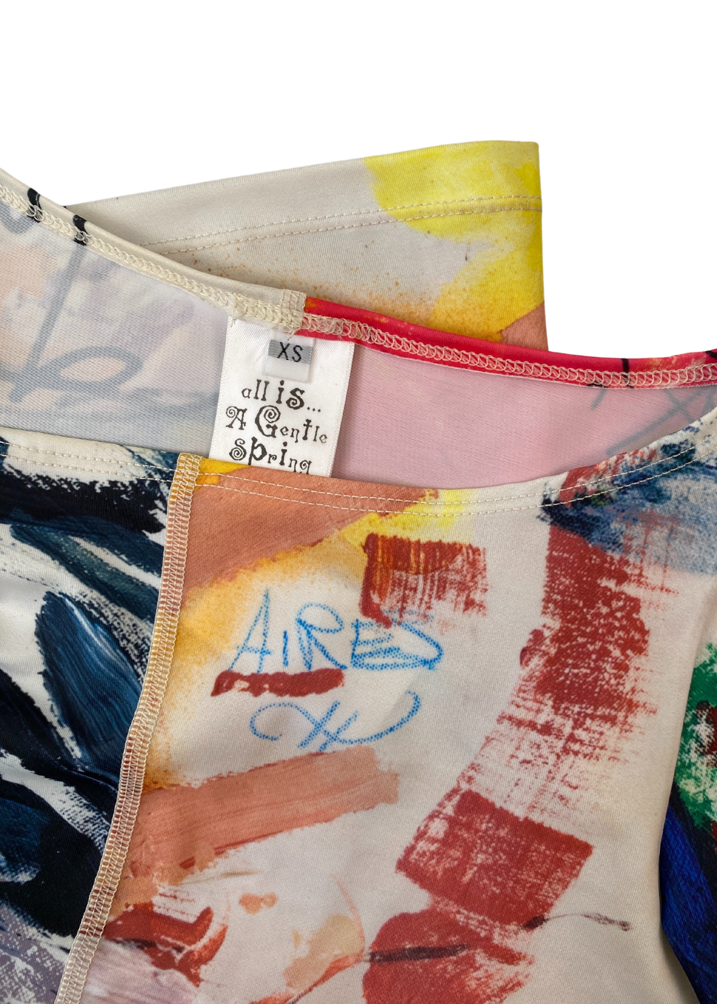 ALL IS A GENTLE SPRING Rainbow Flex Tapestry Long Sleeve