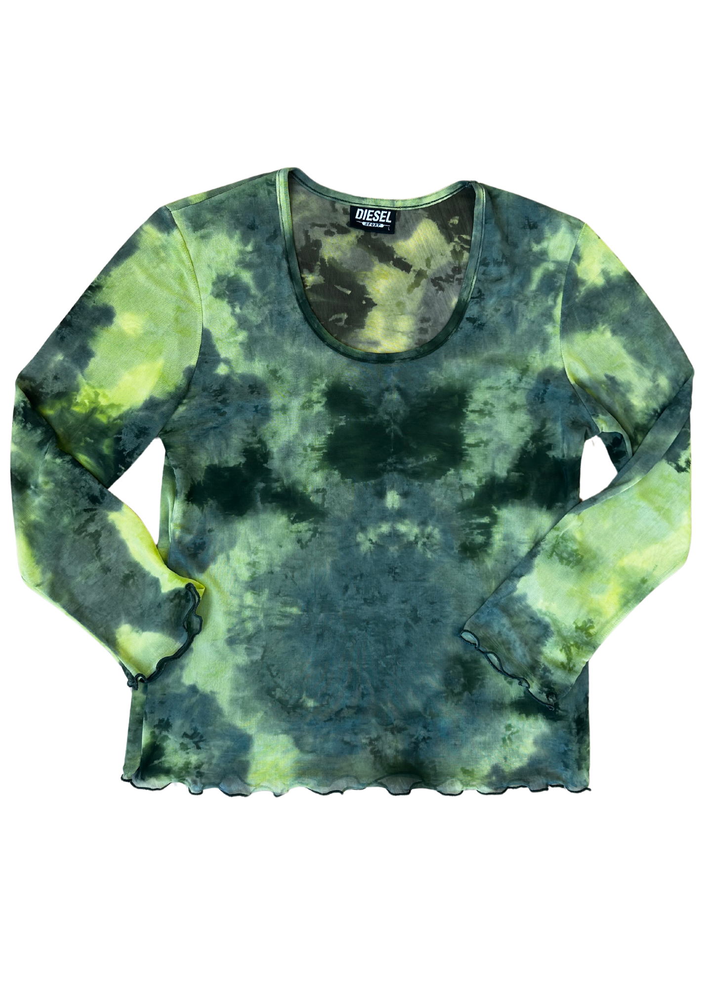 DIESEL SPORT (AS IS) Acid Green Mesh Top