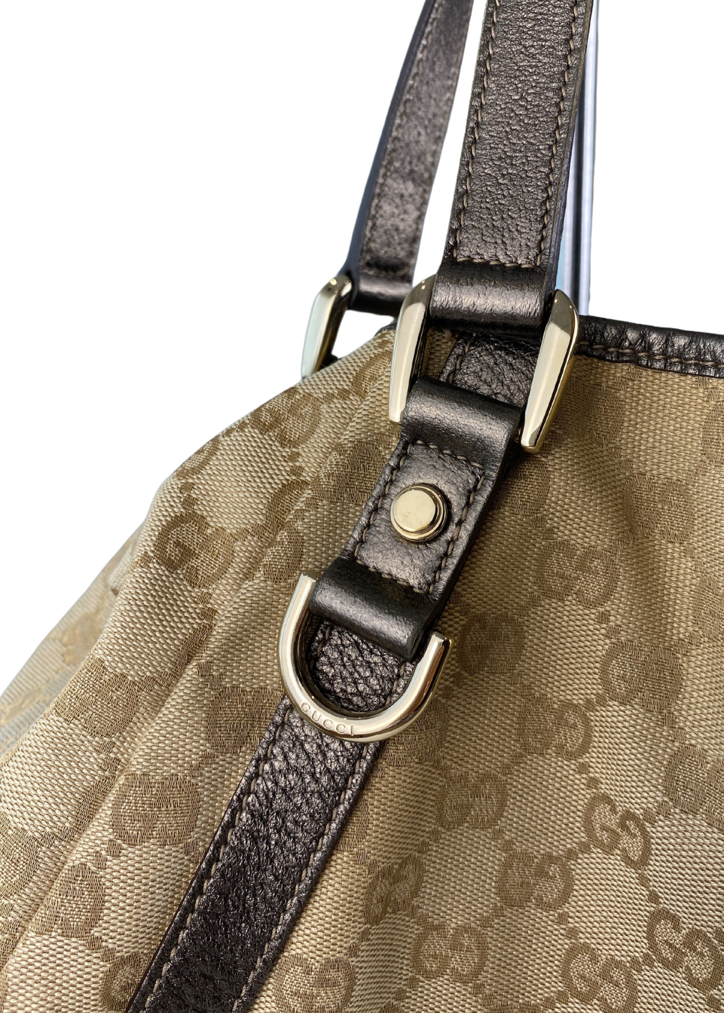 GUCCI (AS IS) GG Monogram 'Abbey' Shoulder Bag