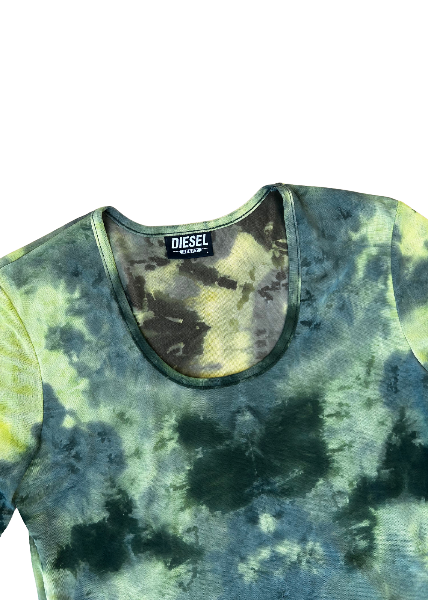 DIESEL SPORT (AS IS) Acid Green Mesh Top