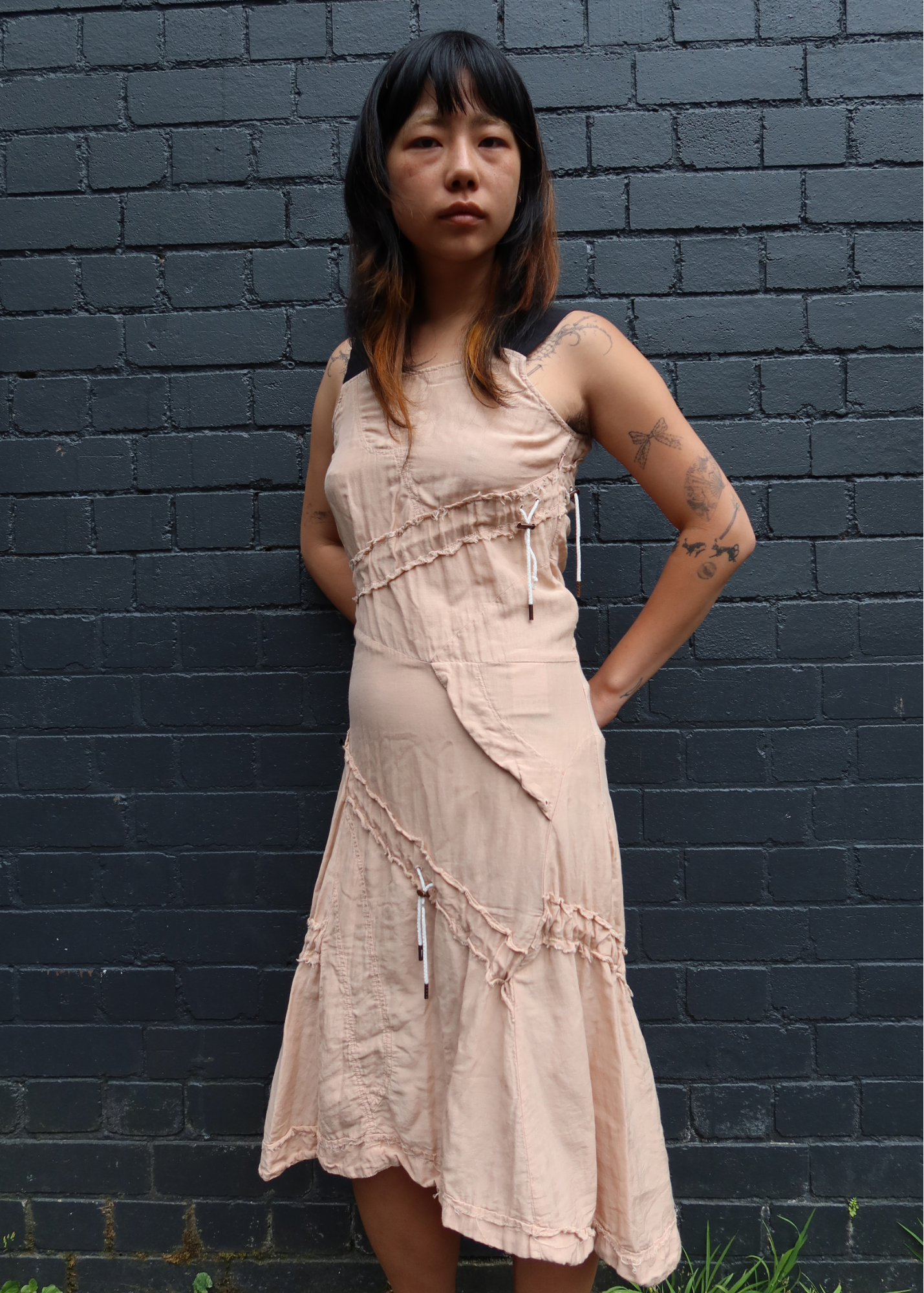 McQ ALEXANDER MCQUEEN Drawstring Midi Dress