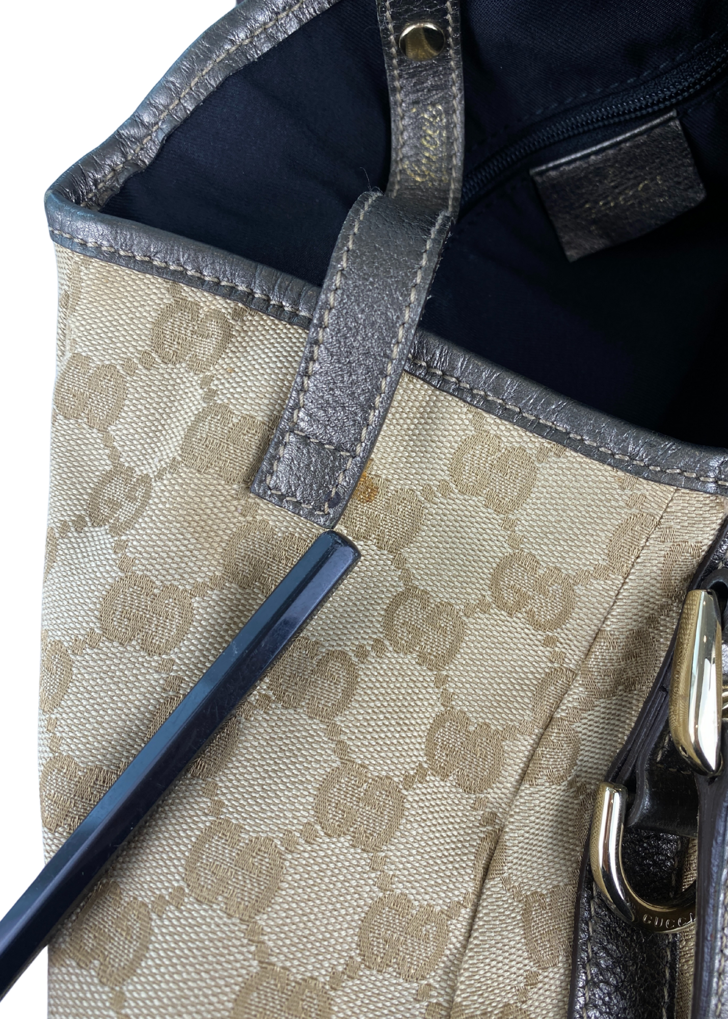 GUCCI (AS IS) GG Monogram 'Abbey' Shoulder Bag