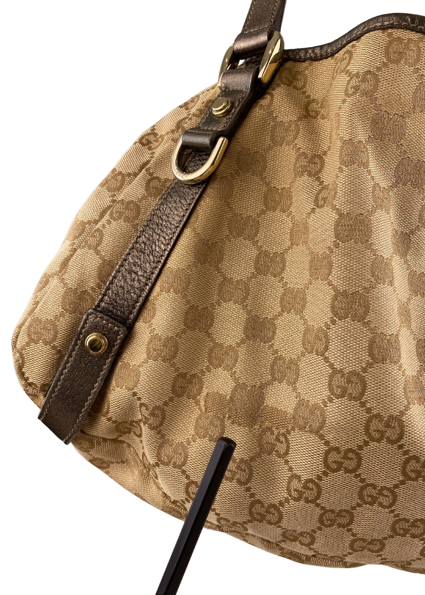 GUCCI (AS IS) GG Monogram 'Abbey' Shoulder Bag