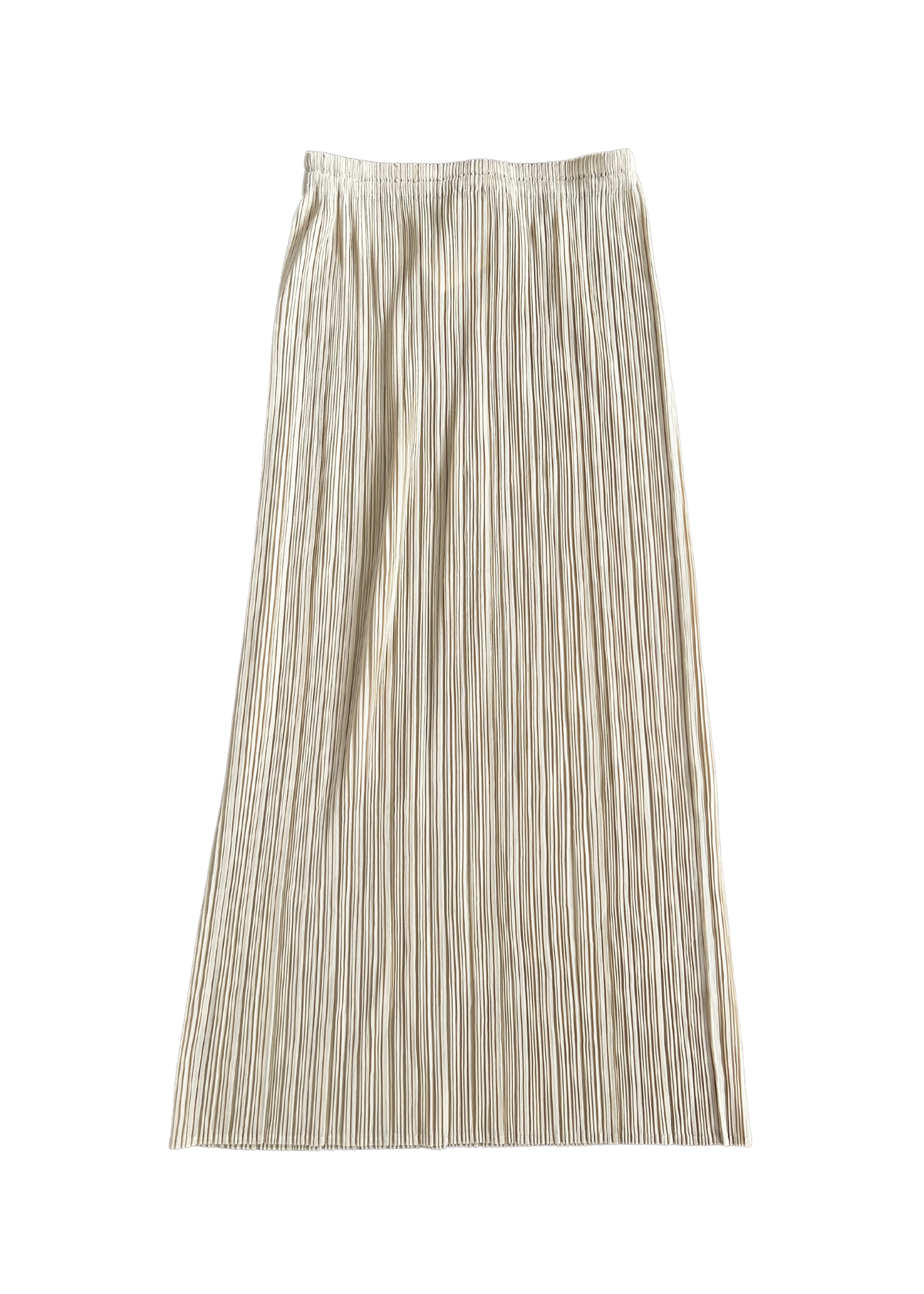 ISSEY MIYAKE PLEATS PLEASE Cream Midi Skirt