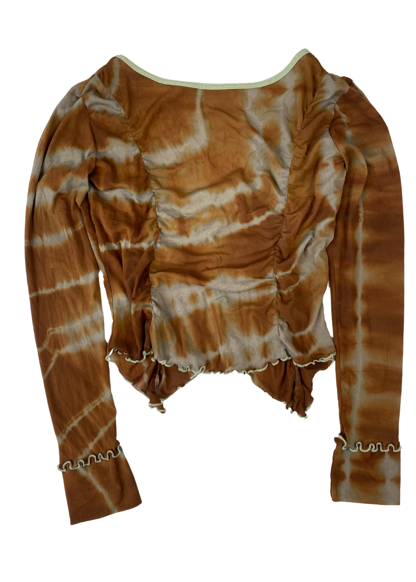 MAROSKE PEECH Tie Dye 'Butterfly' Mesh Long Sleeve