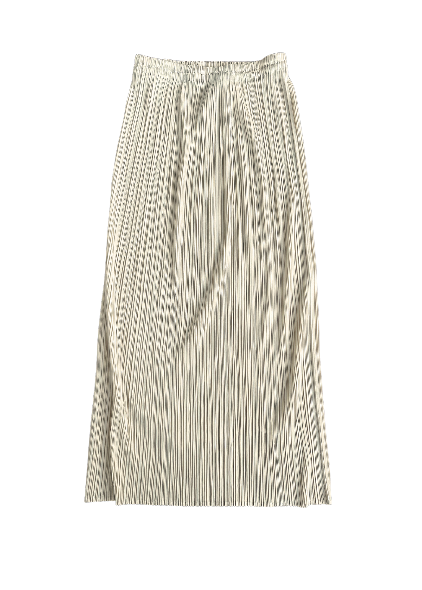 ISSEY MIYAKE PLEATS PLEASE Cream Midi Skirt