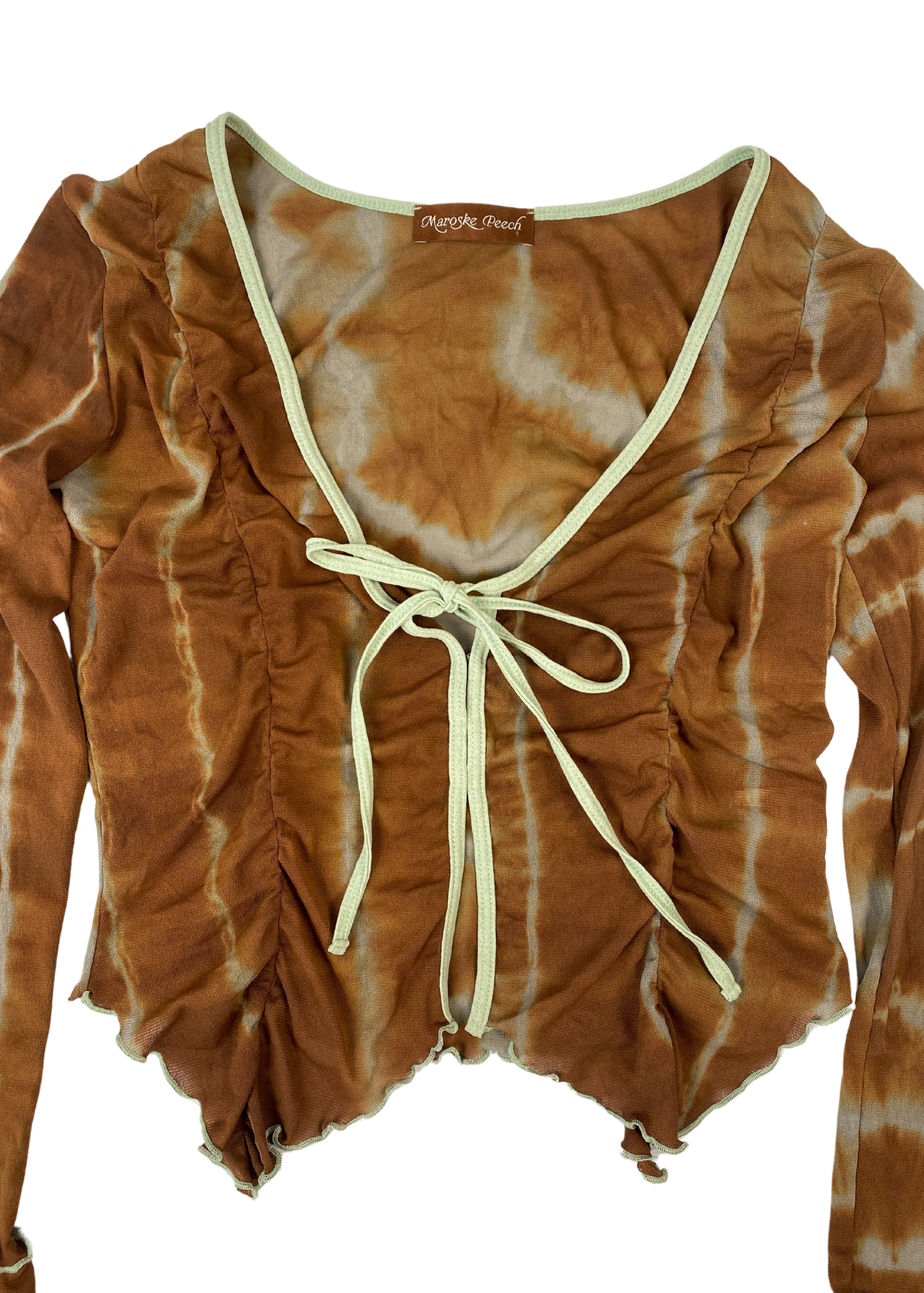 MAROSKE PEECH Tie Dye 'Butterfly' Mesh Long Sleeve
