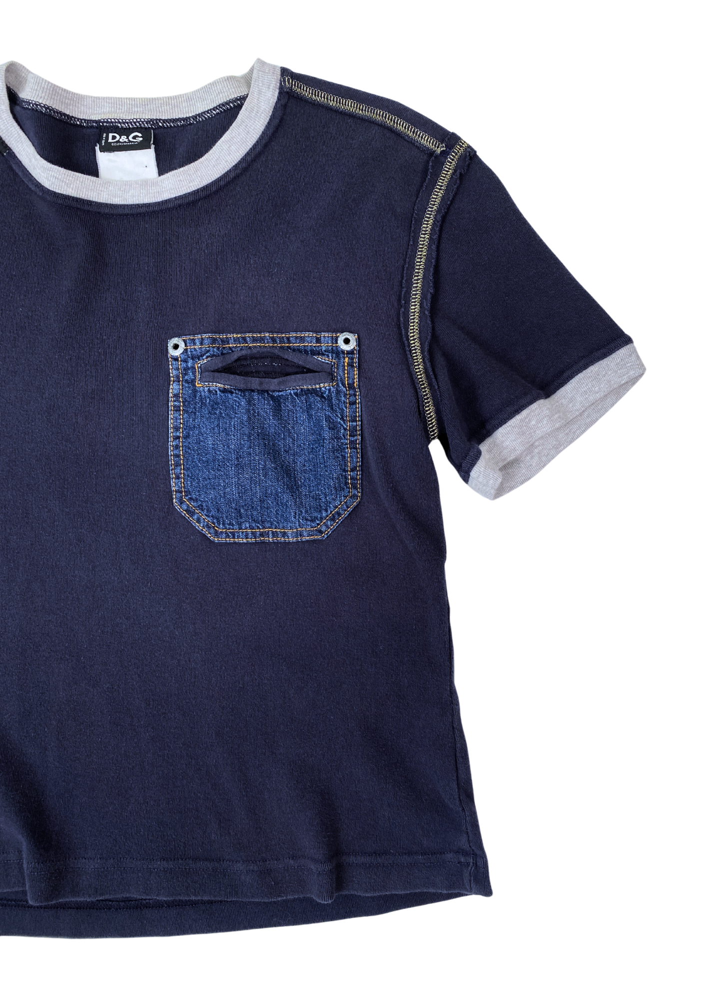 D&G BY DOLCE&GABBANA Denim Pocket T-Shirt