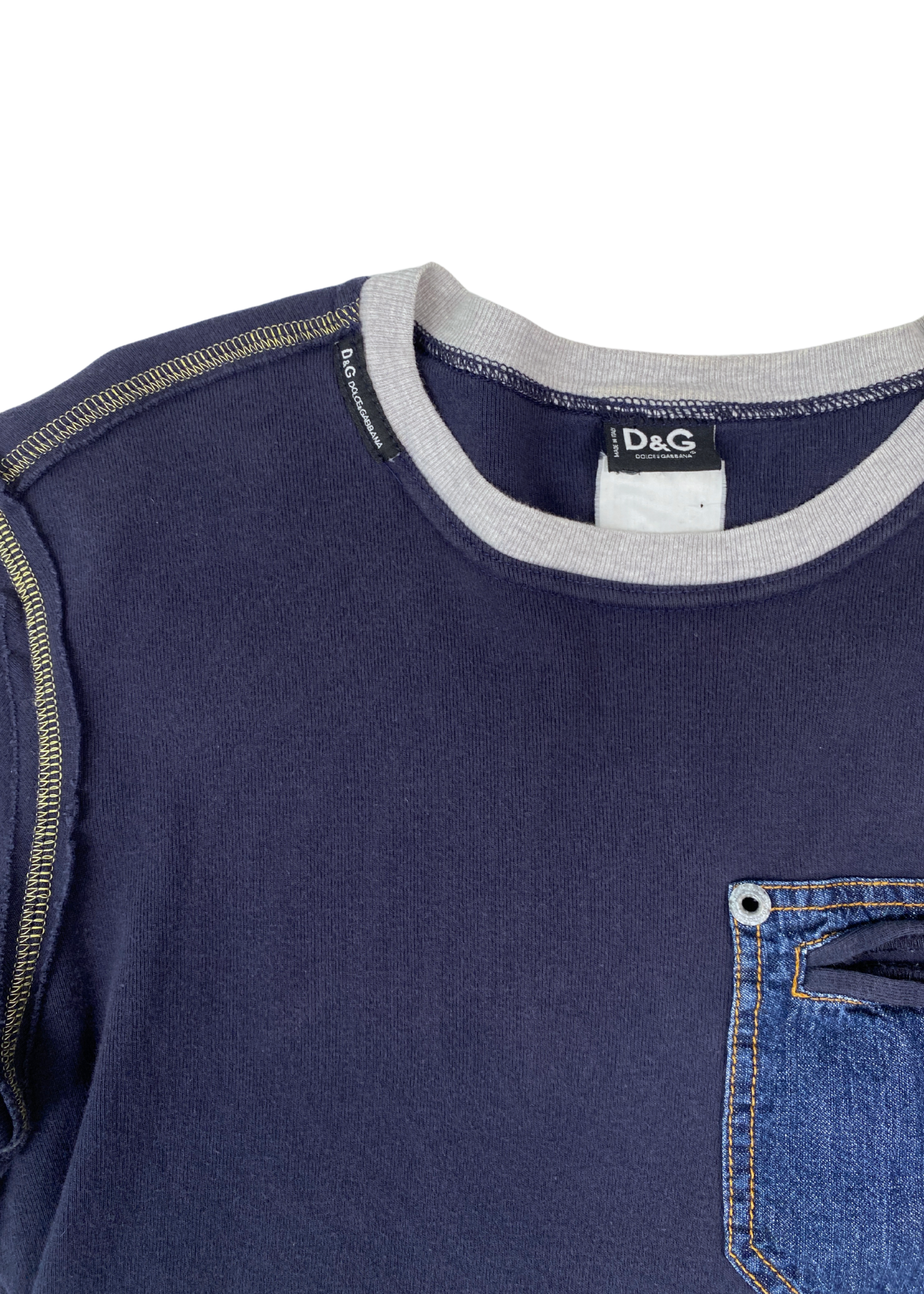 D&G BY DOLCE&GABBANA Denim Pocket T-Shirt