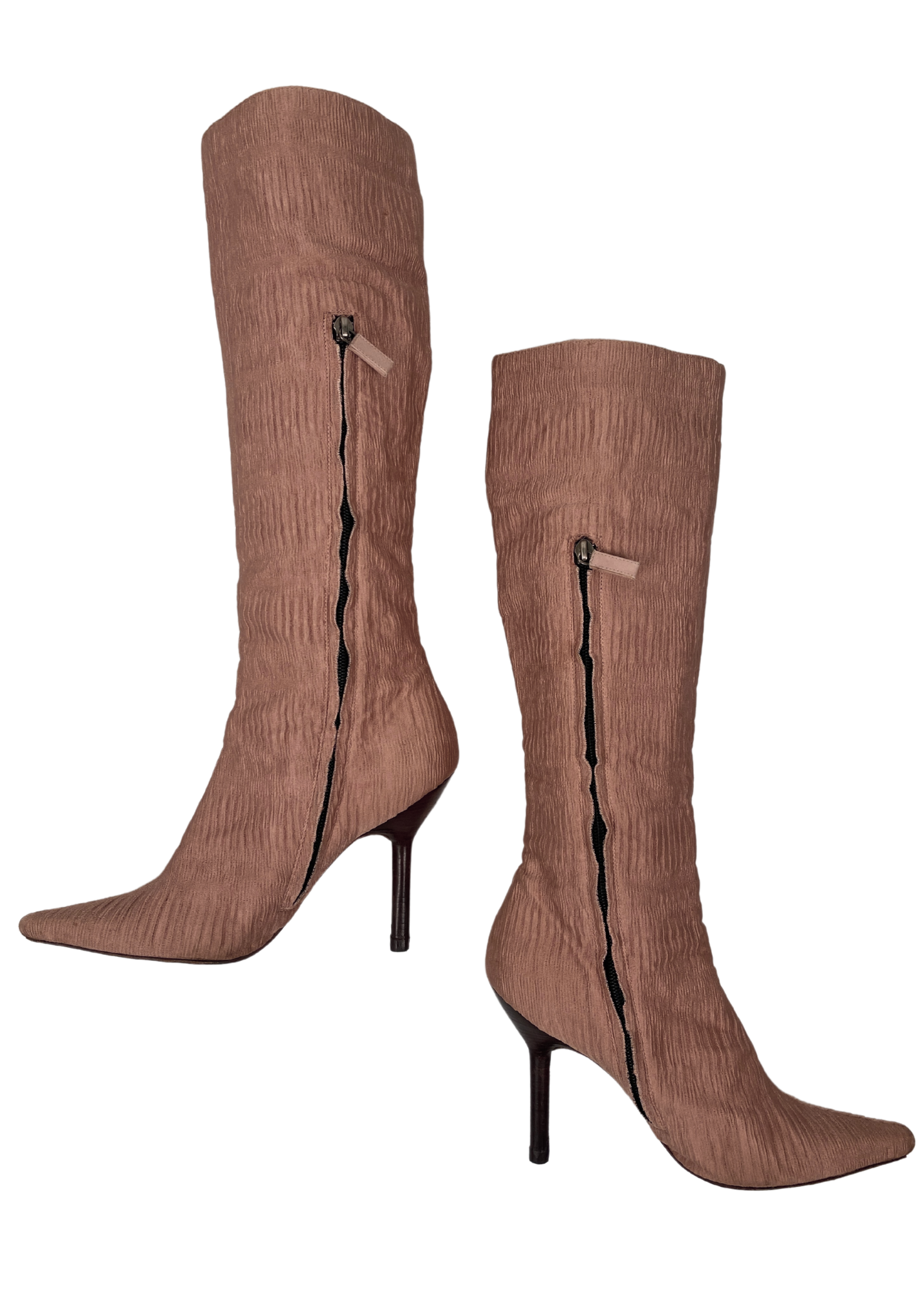 VINTAGE GUCCI (AS IS) F/W 1999 Tom Ford Era Ruched Knee High Boots