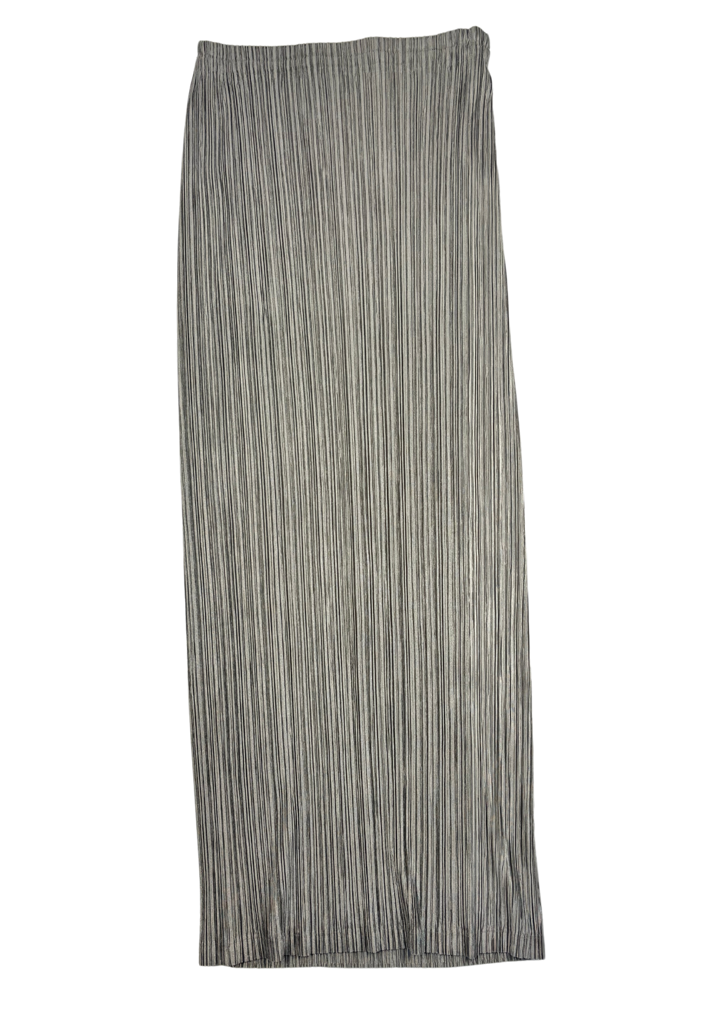 ISSEY MIYAKE Silver Pleat Maxi Skirt