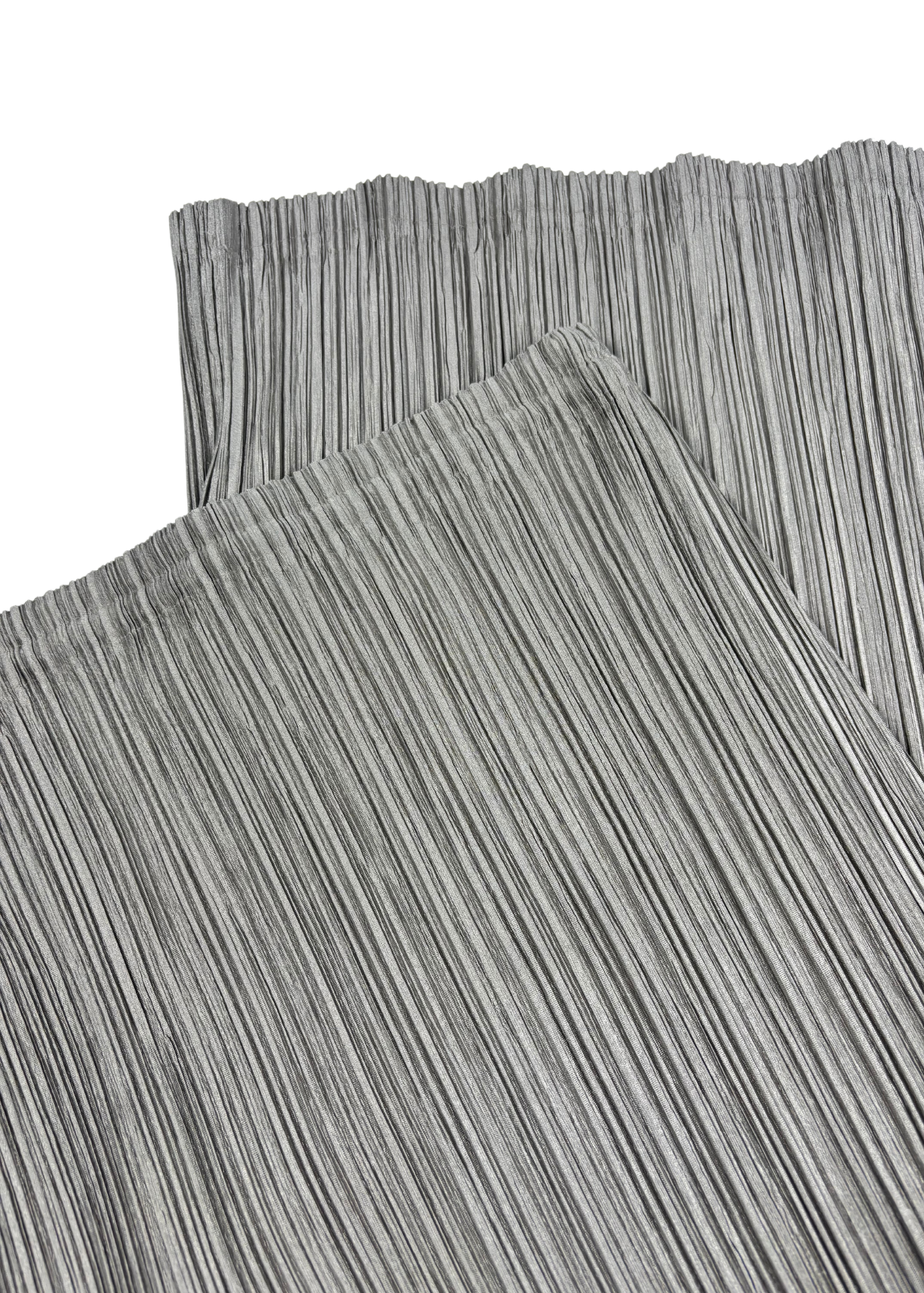 ISSEY MIYAKE Silver Pleat Maxi Skirt