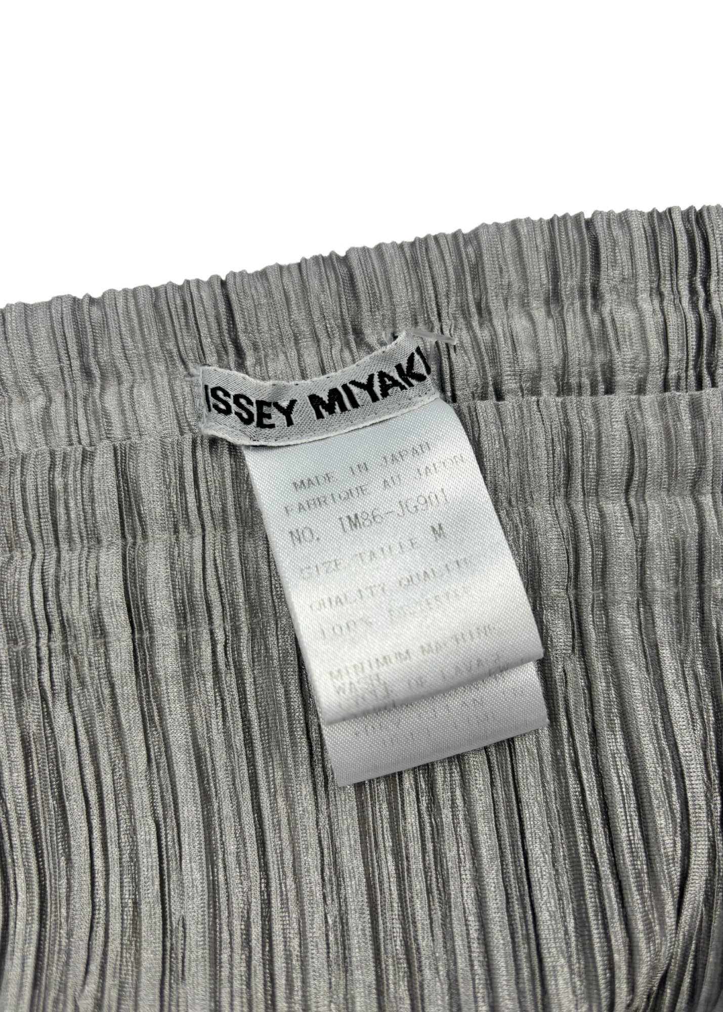 ISSEY MIYAKE Silver Pleat Maxi Skirt