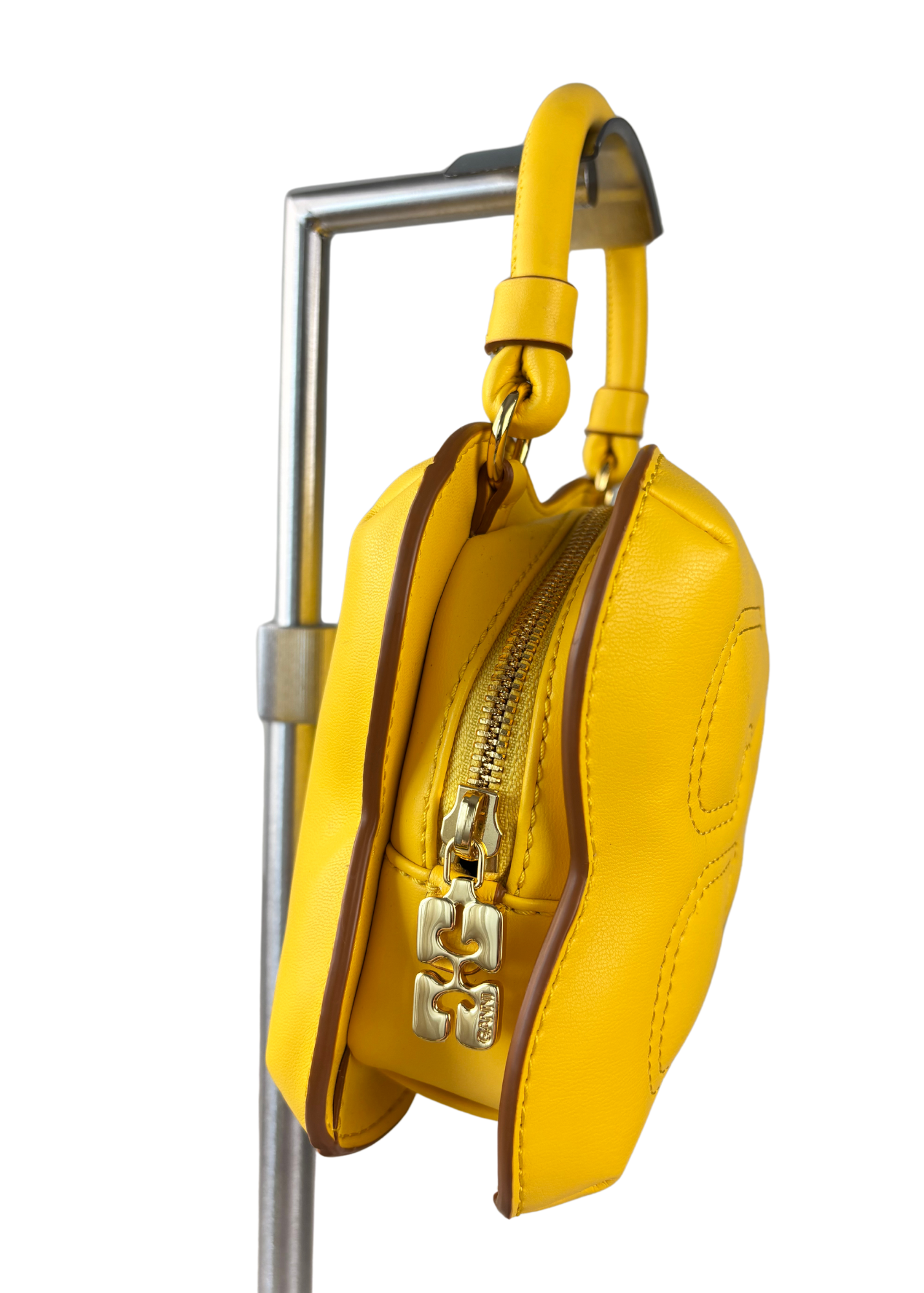 GANNI (AS IS) Yellow Leather 'Egret Butterfly' Mini Bag