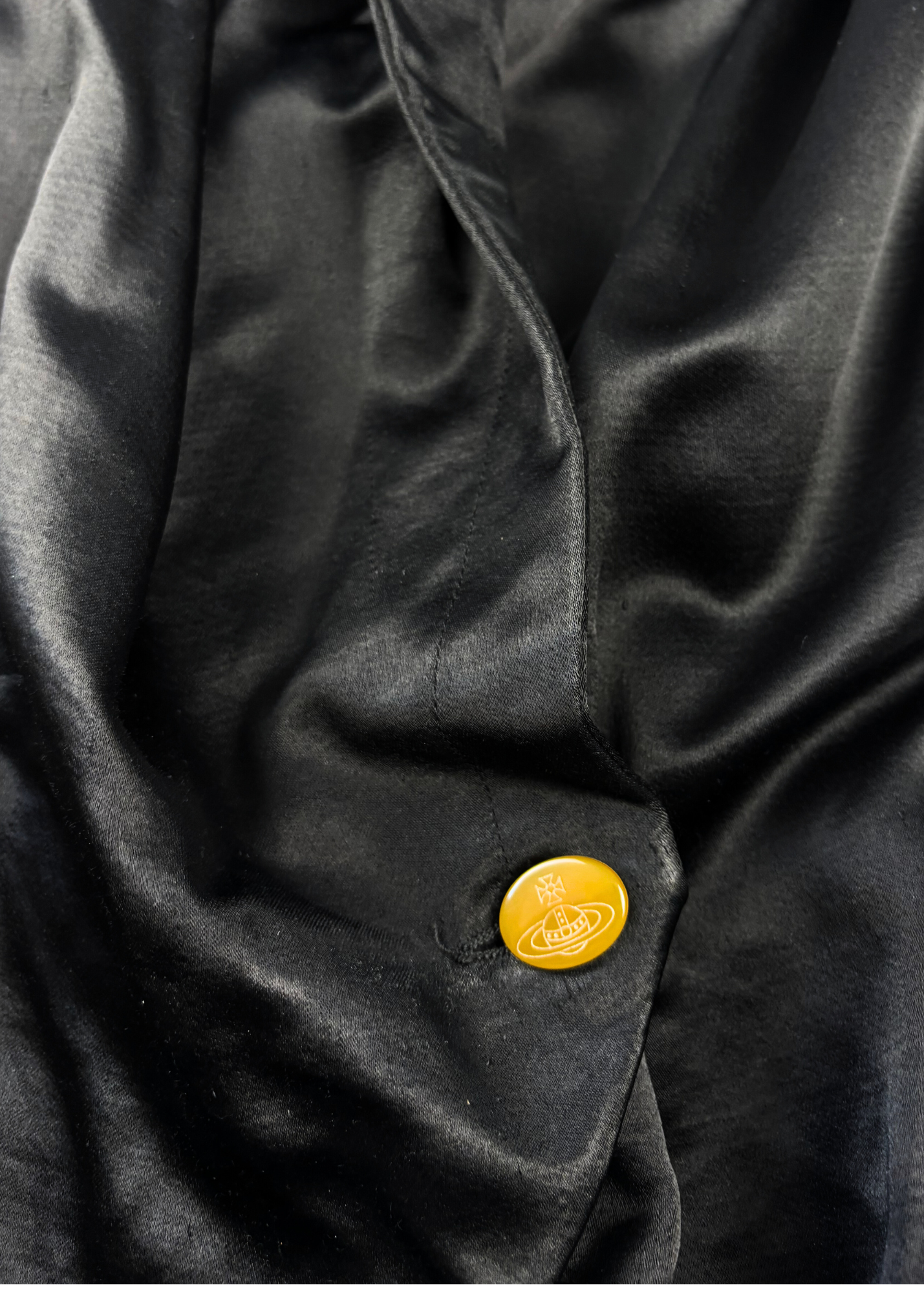 VIVIENNE WESTWOOD RED LABEL (AS IS) Satin Wrap Open Collar Dress/Jacket