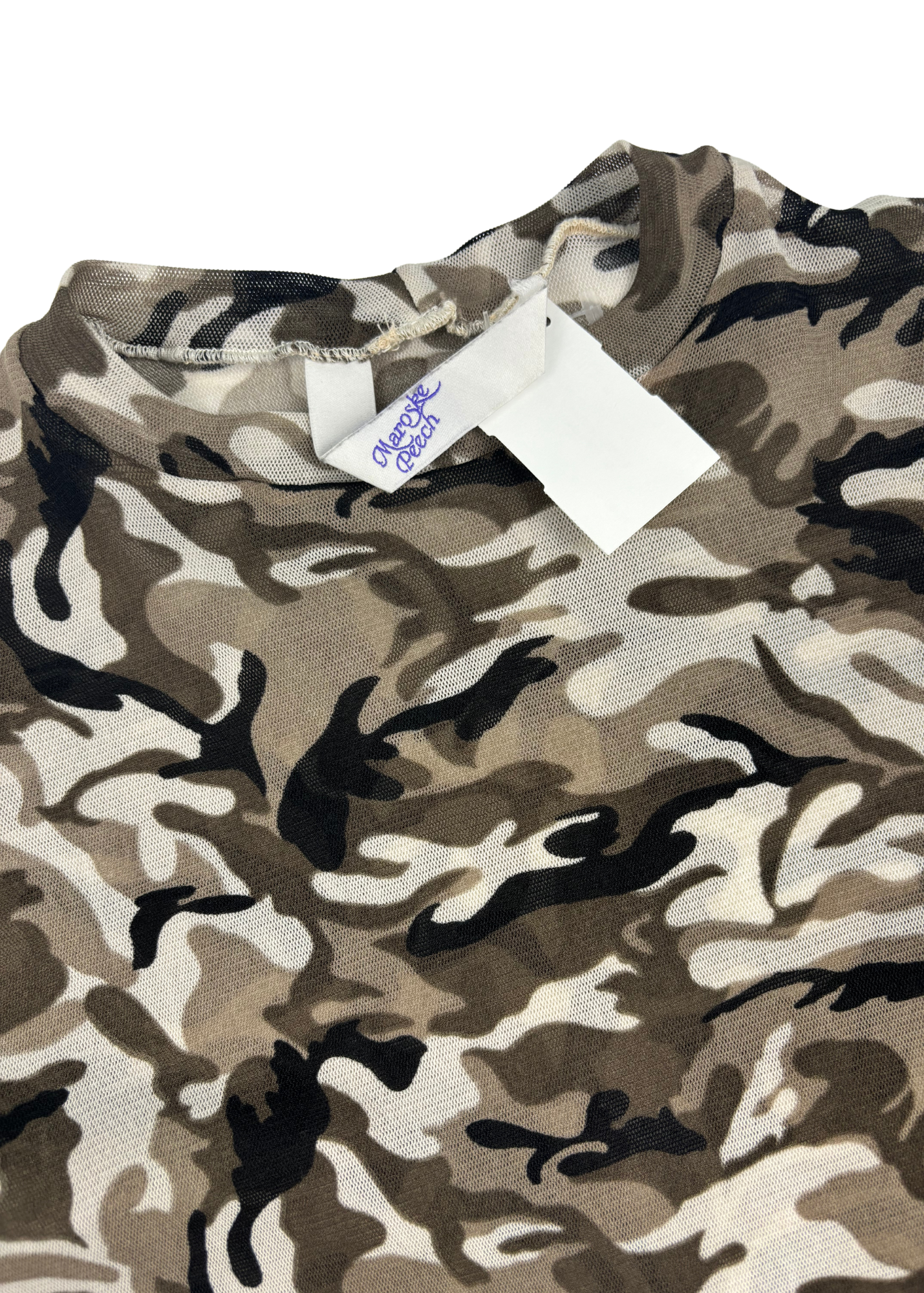 MAROSKE PEECH (AS IS) Camo Mesh Gloved Top
