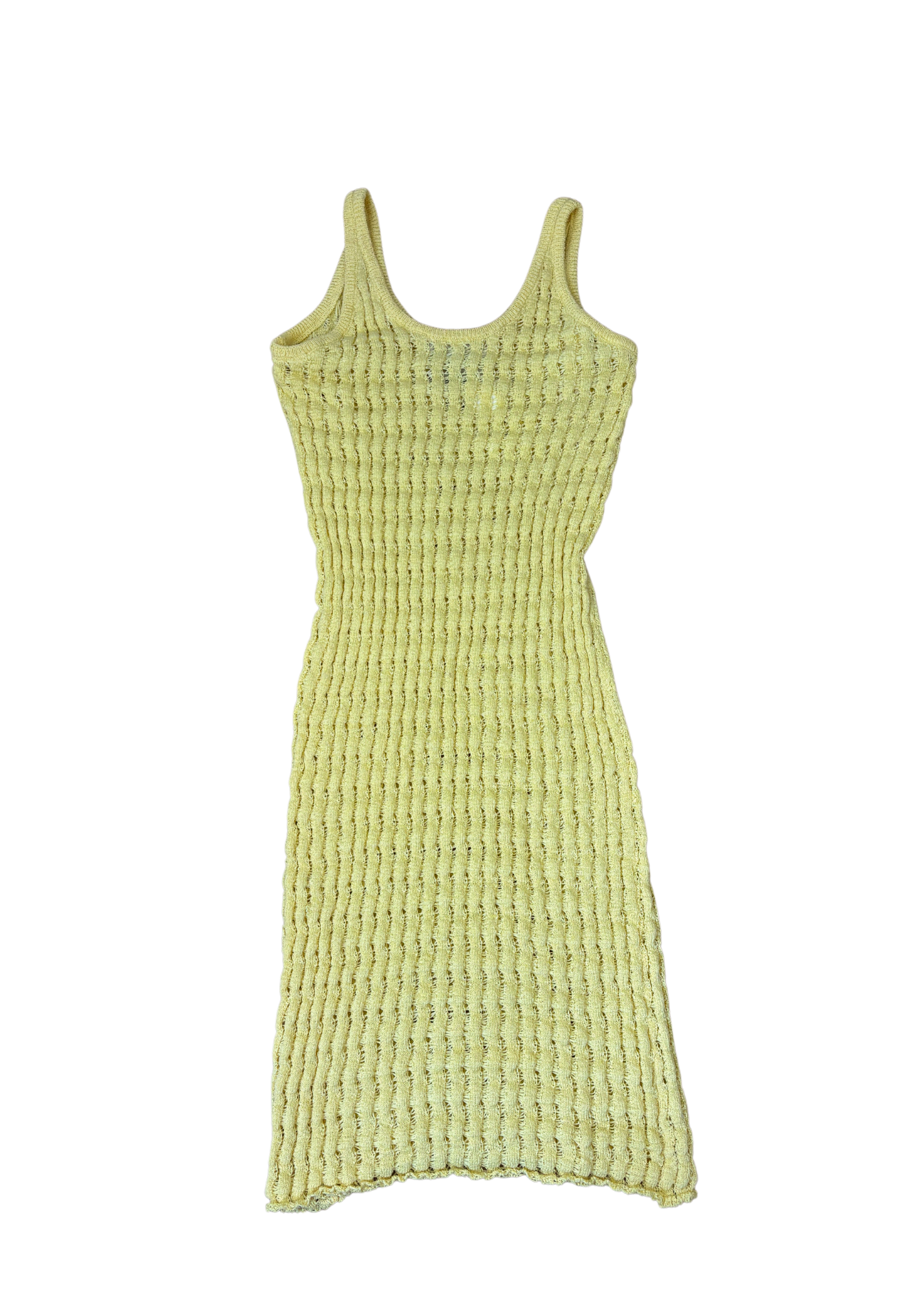 BLANCA Yellow Knit Midi Dress