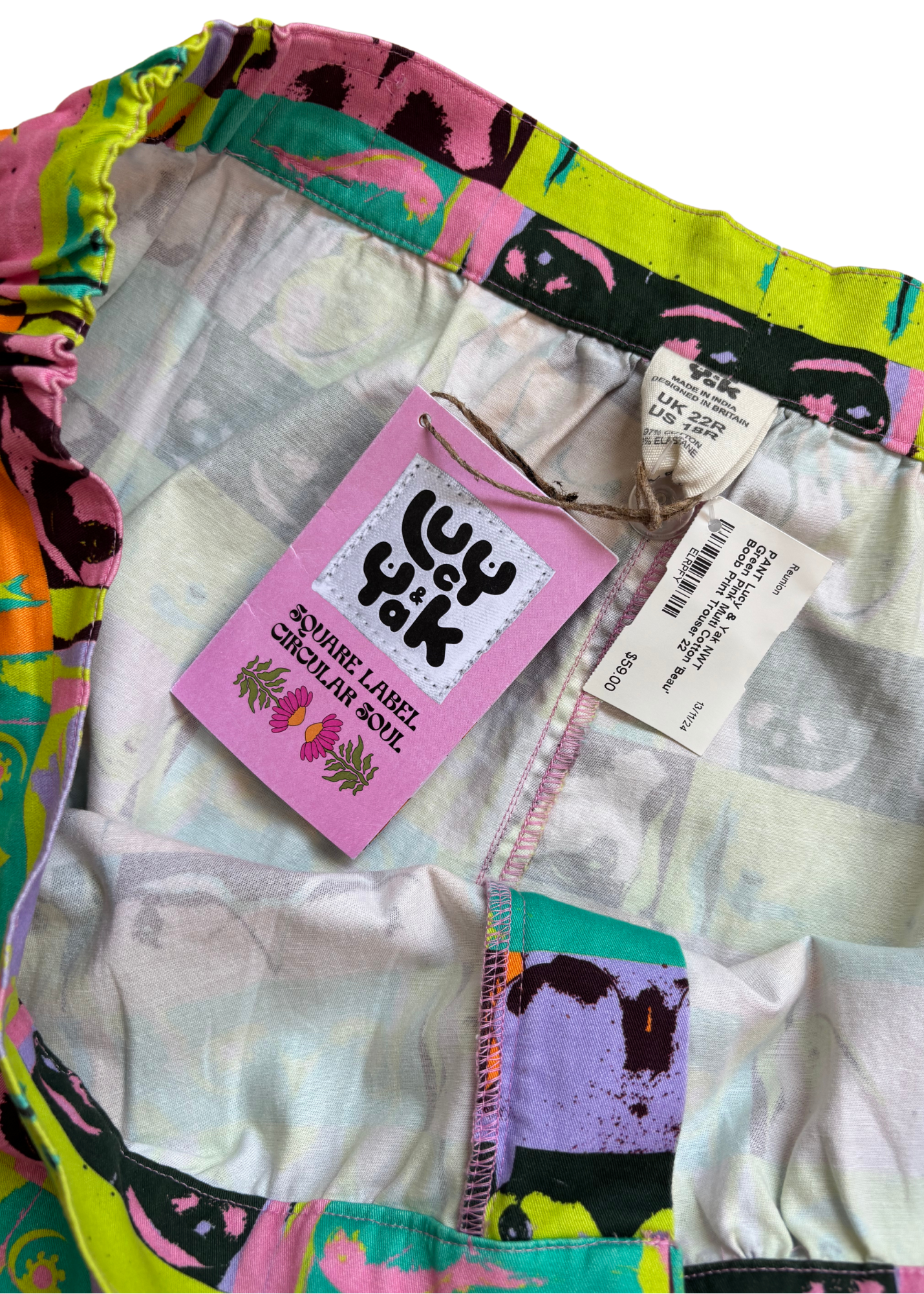 LUCY & YAK (BNWT) 'Beau' Print Balloon Leg Trouser