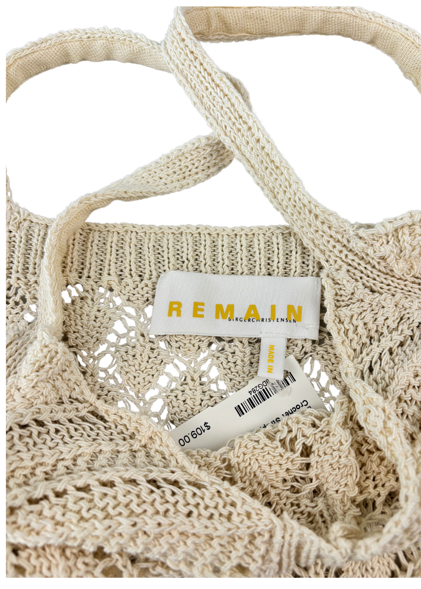 REMAIN Cream Crochet Maxi Dress