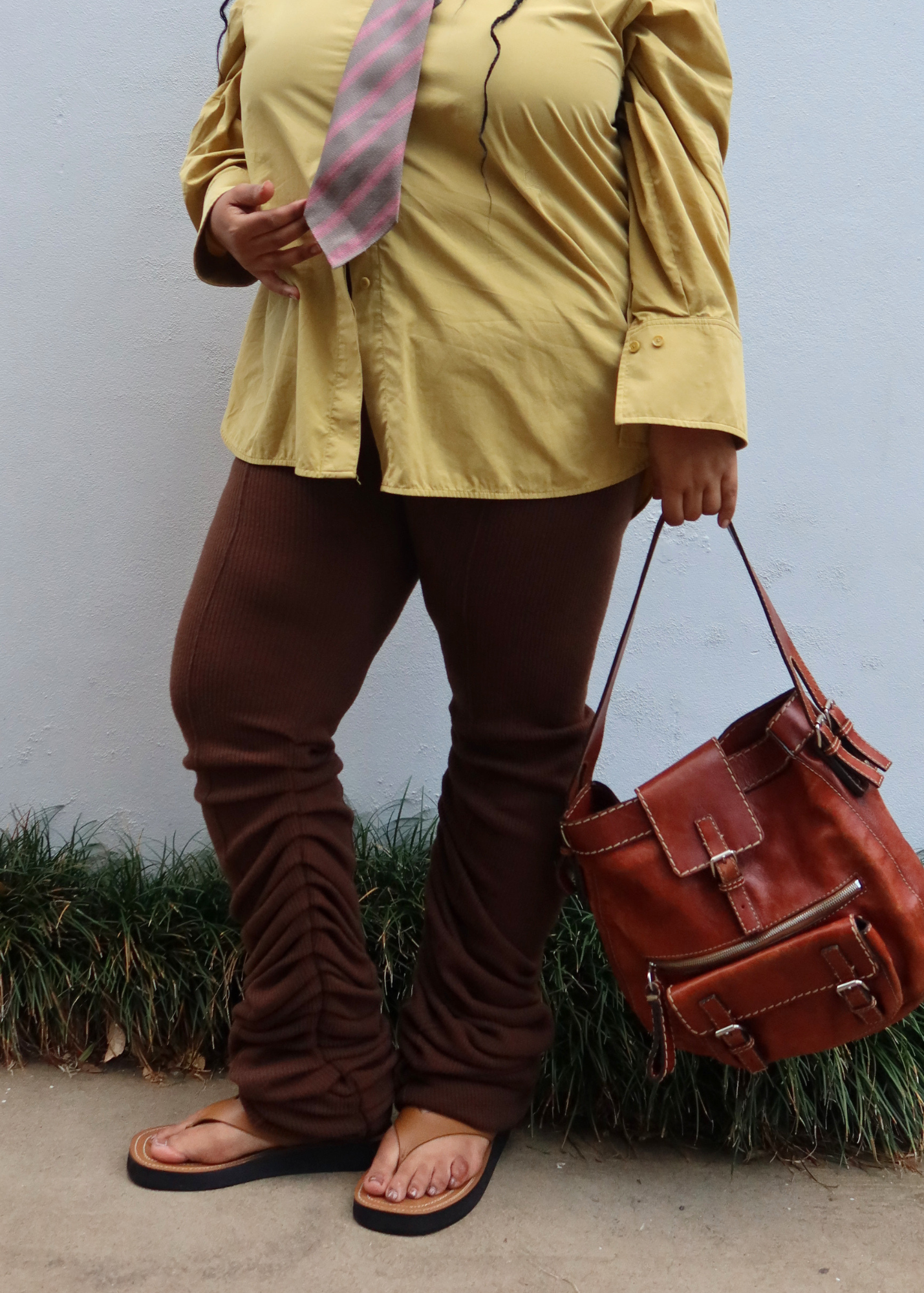 MAROSKE PEECH (AS IS) Wool Rib Knit Gathered Leggings