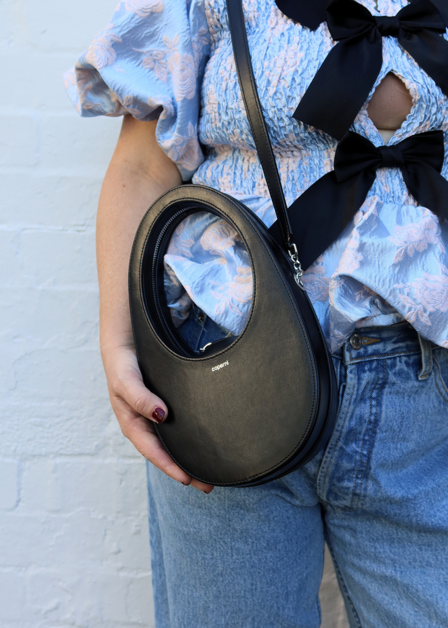 COPERNI 'Mini Swipe Tote' Leather Oval Shoulder Bag