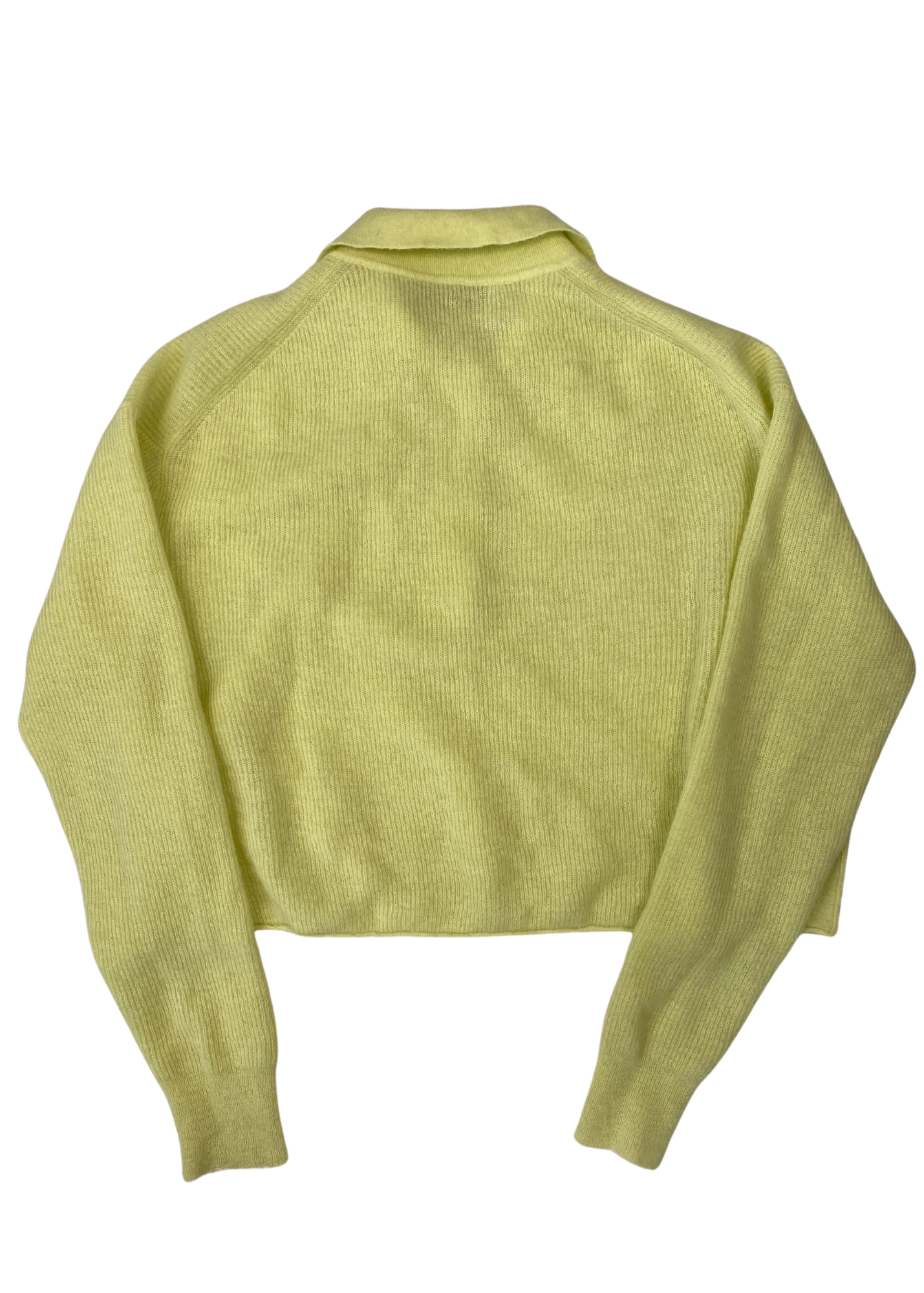 ACNE STUDIOS Chartreuse Cropped Collar Knit